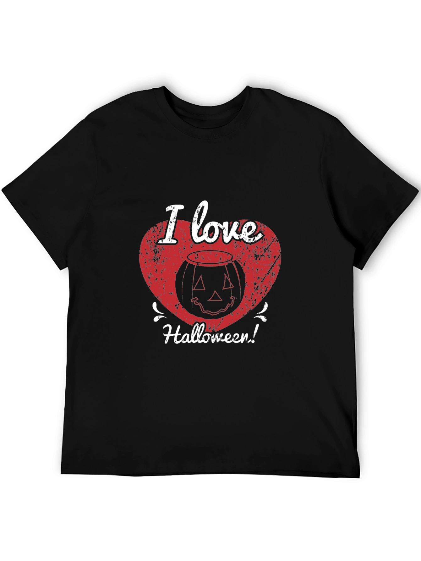 I Love Halloween T-Shirt - Pumpkin Heart Graphic Tee