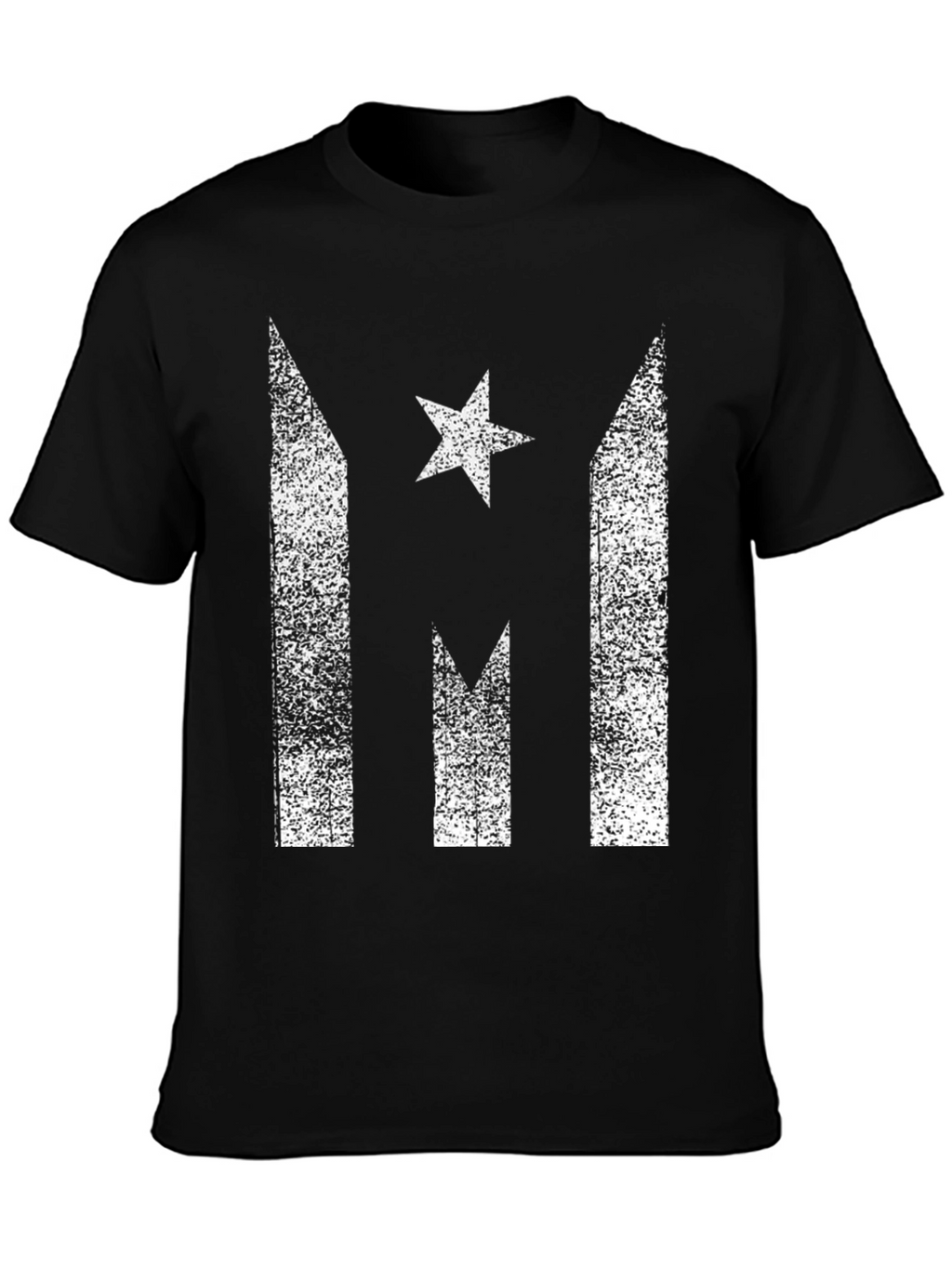 Distressed Puerto Rican Pride Graphic Tee - Black