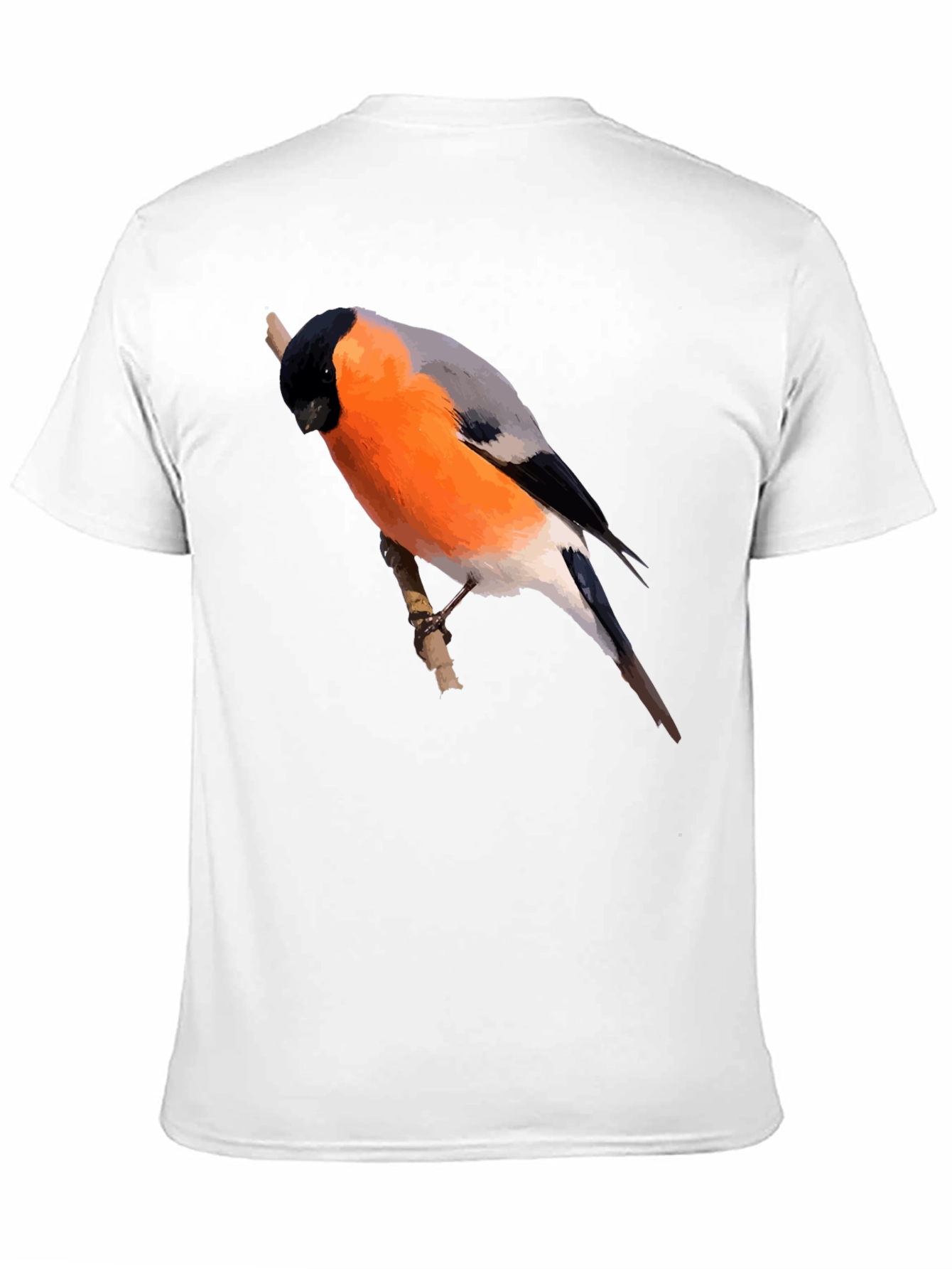 Bullfinch Bird Graphic Black T-Shirt