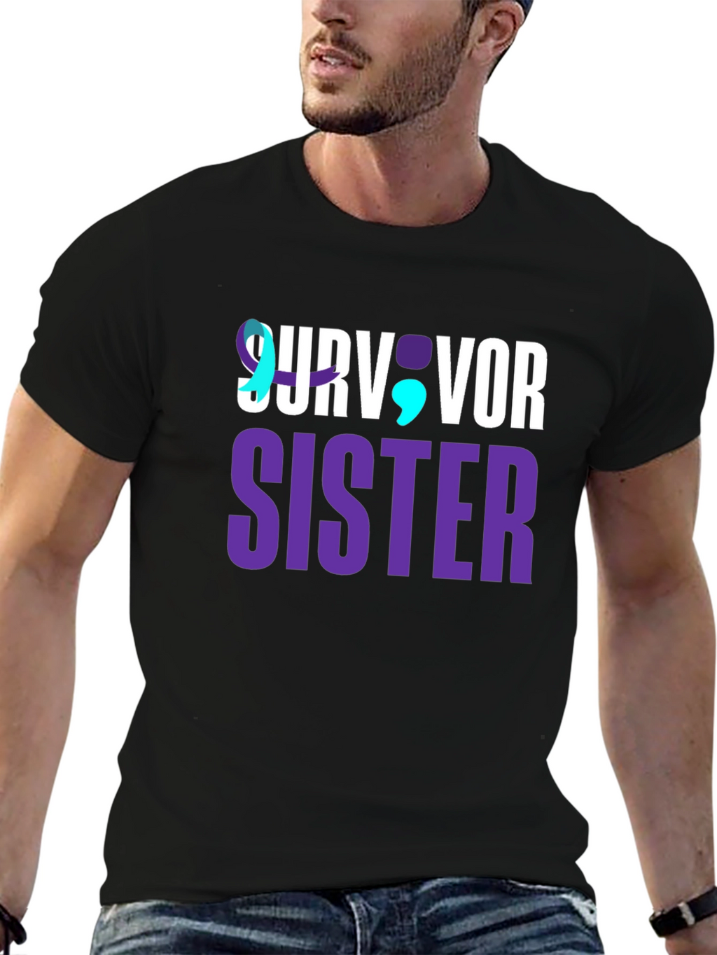 Survivor Sister Graphic Tee - Suicide Awareness