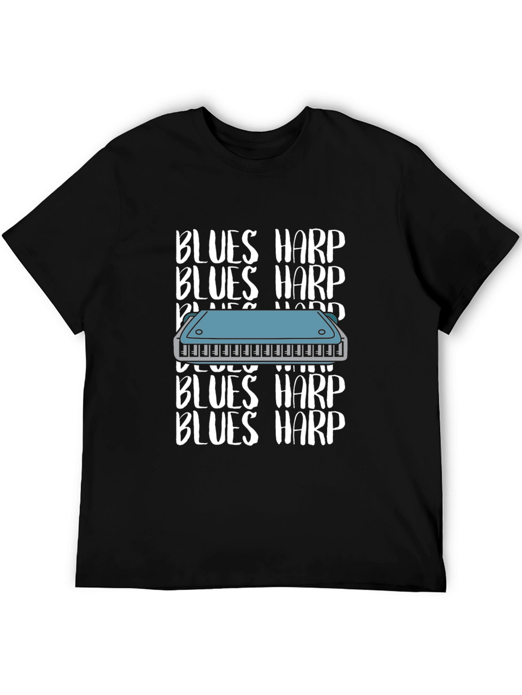 Blues Harp T-Shirt - Musical Instrument Tee