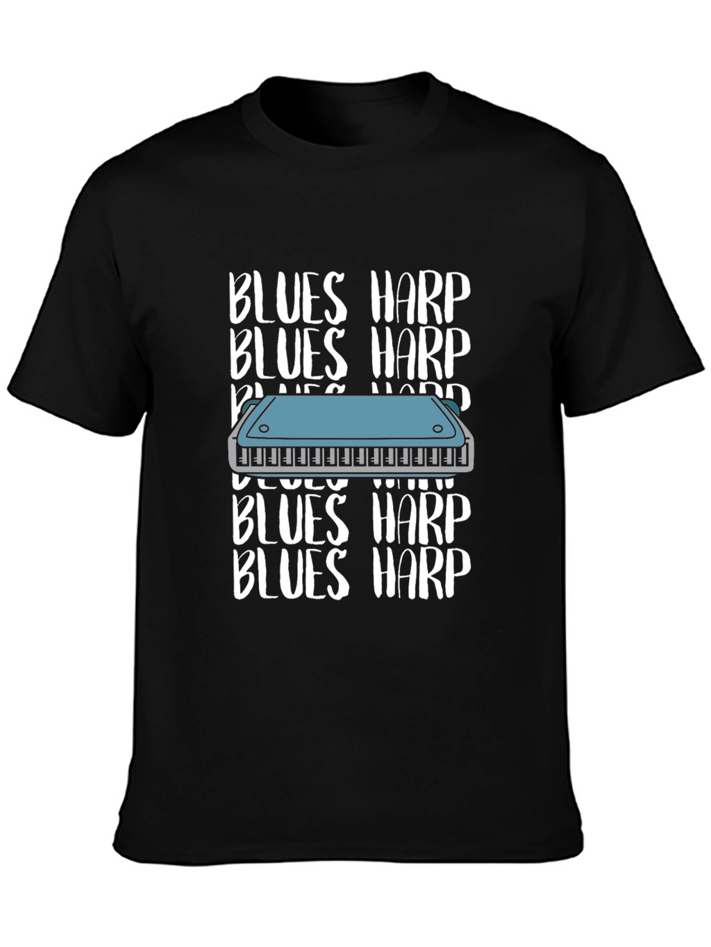 Blues Harp T-Shirt - Musical Instrument Tee