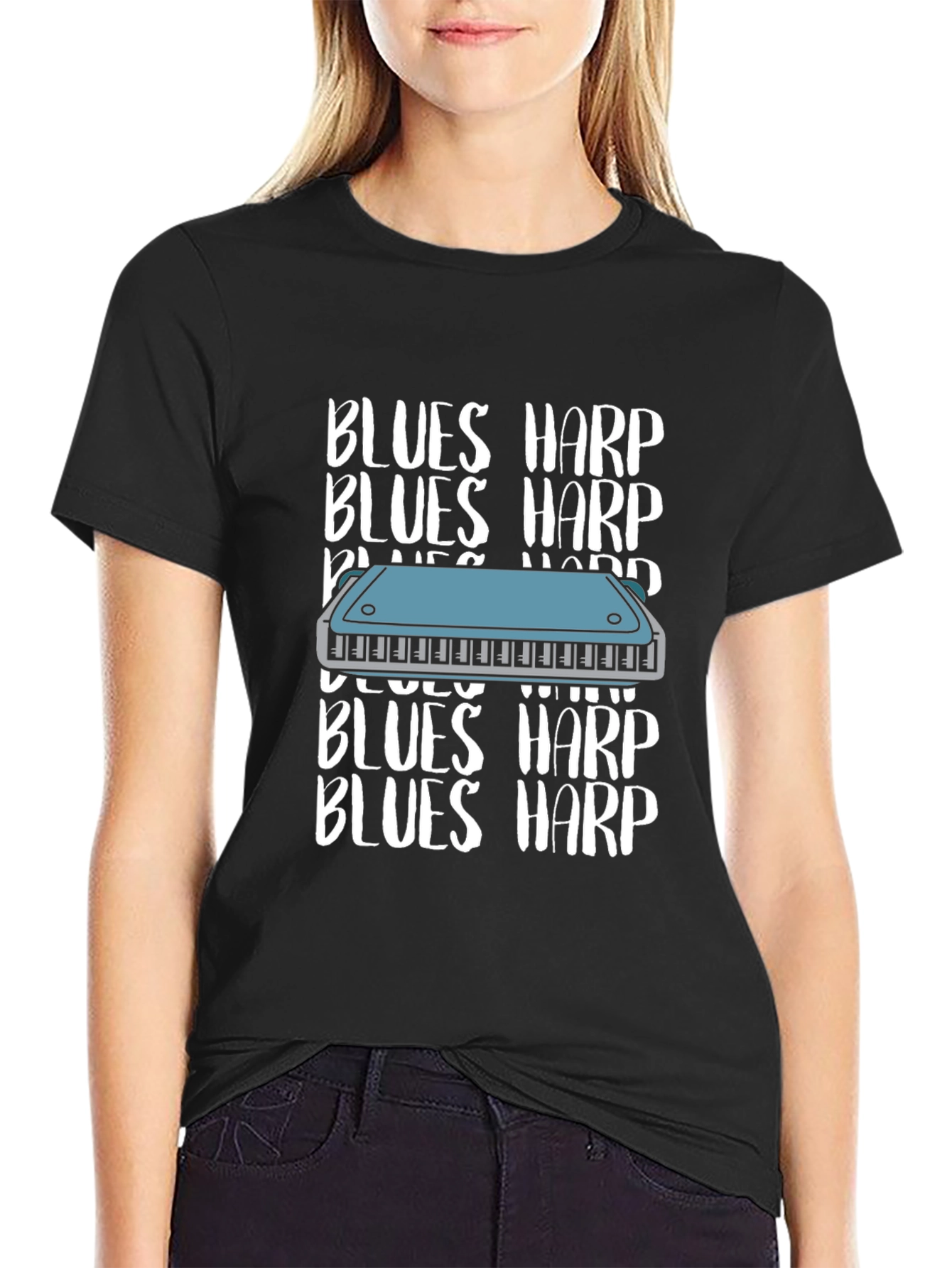 Blues Harp T-Shirt - Musical Instrument Tee