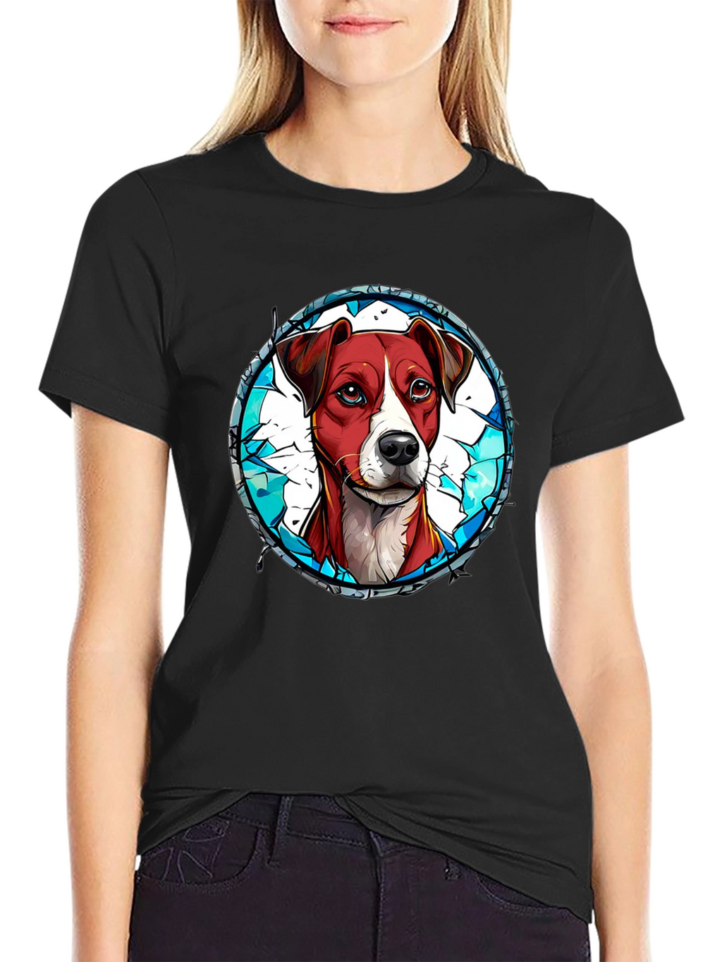 Dog Graphic Tee - Artistic Pet Lover T-Shirt