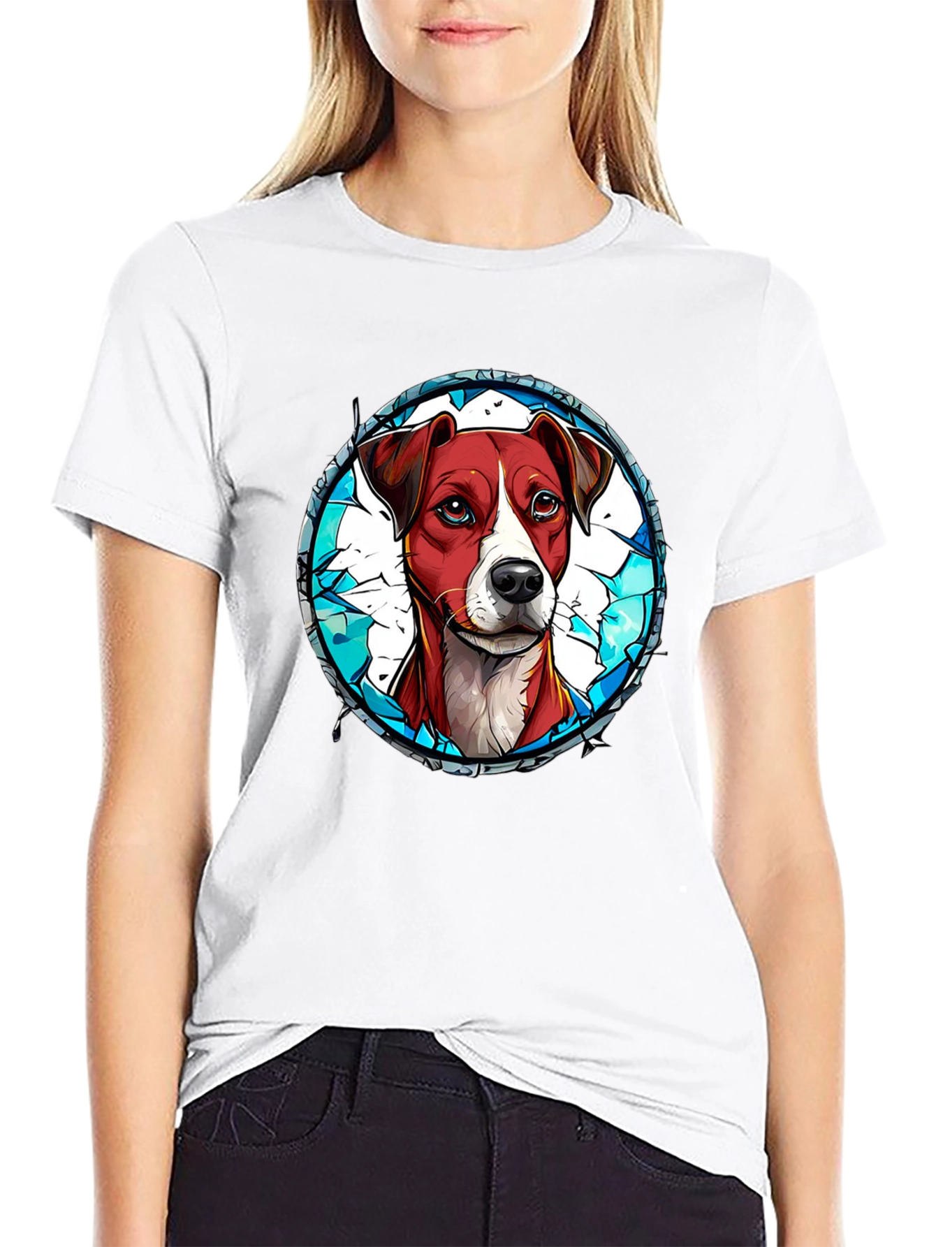 Dog Graphic Tee - Artistic Pet Lover T-Shirt