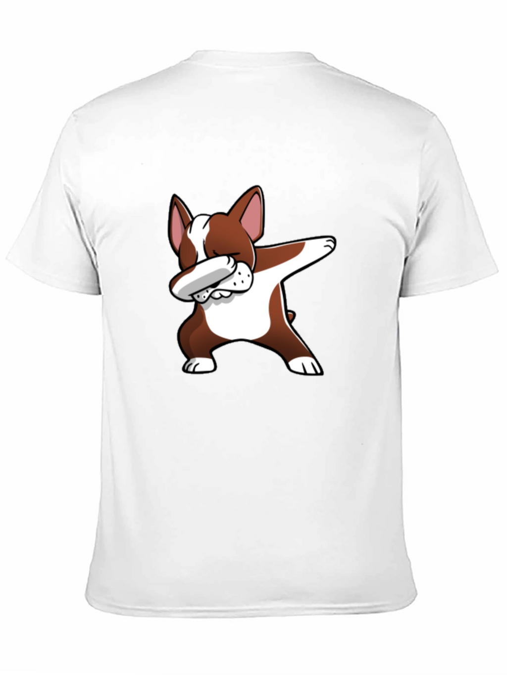 Dog Dabbing Graphic Tee - Black Cotton T-Shirt