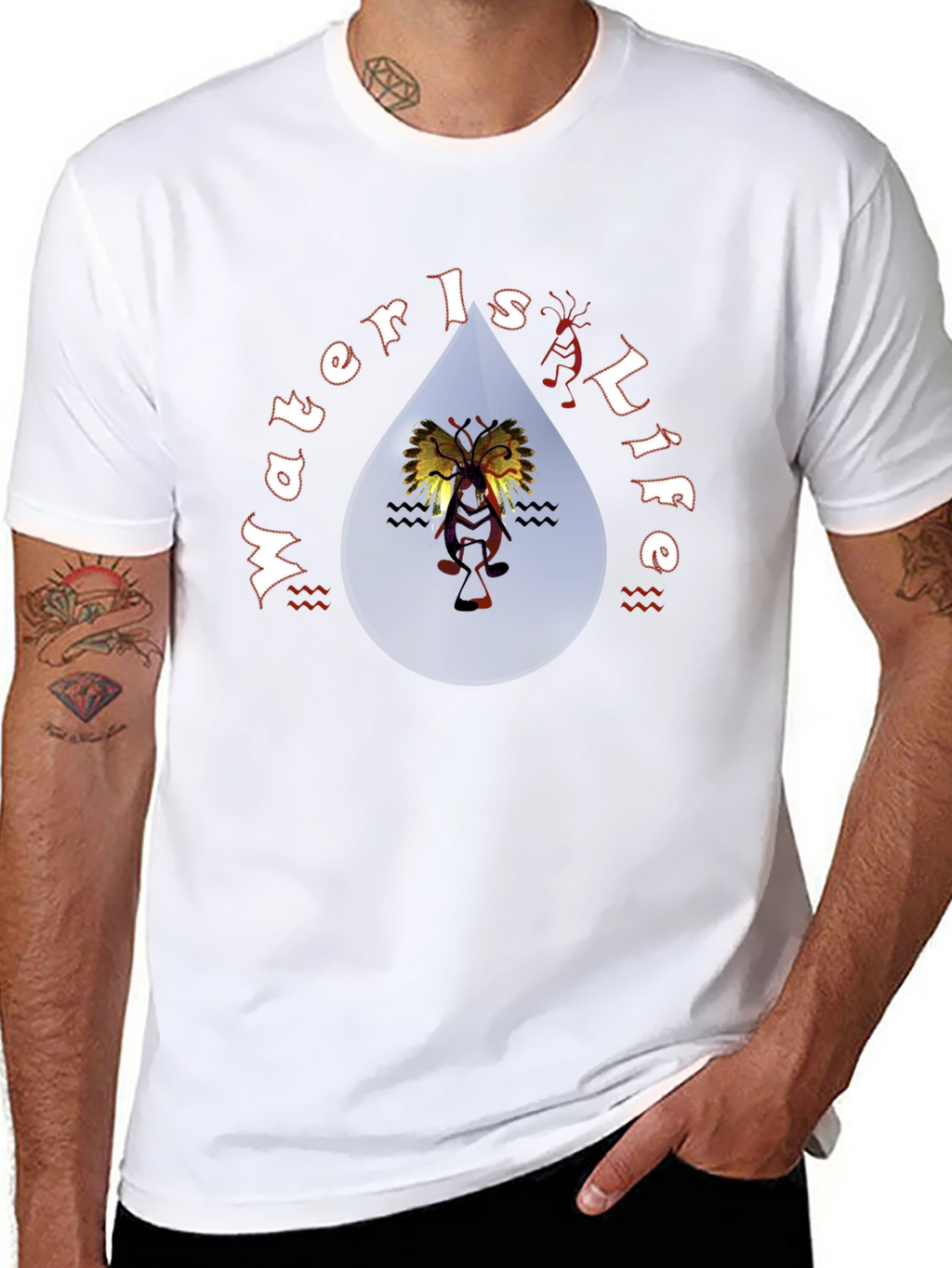Water is Life Black Graphic Tee