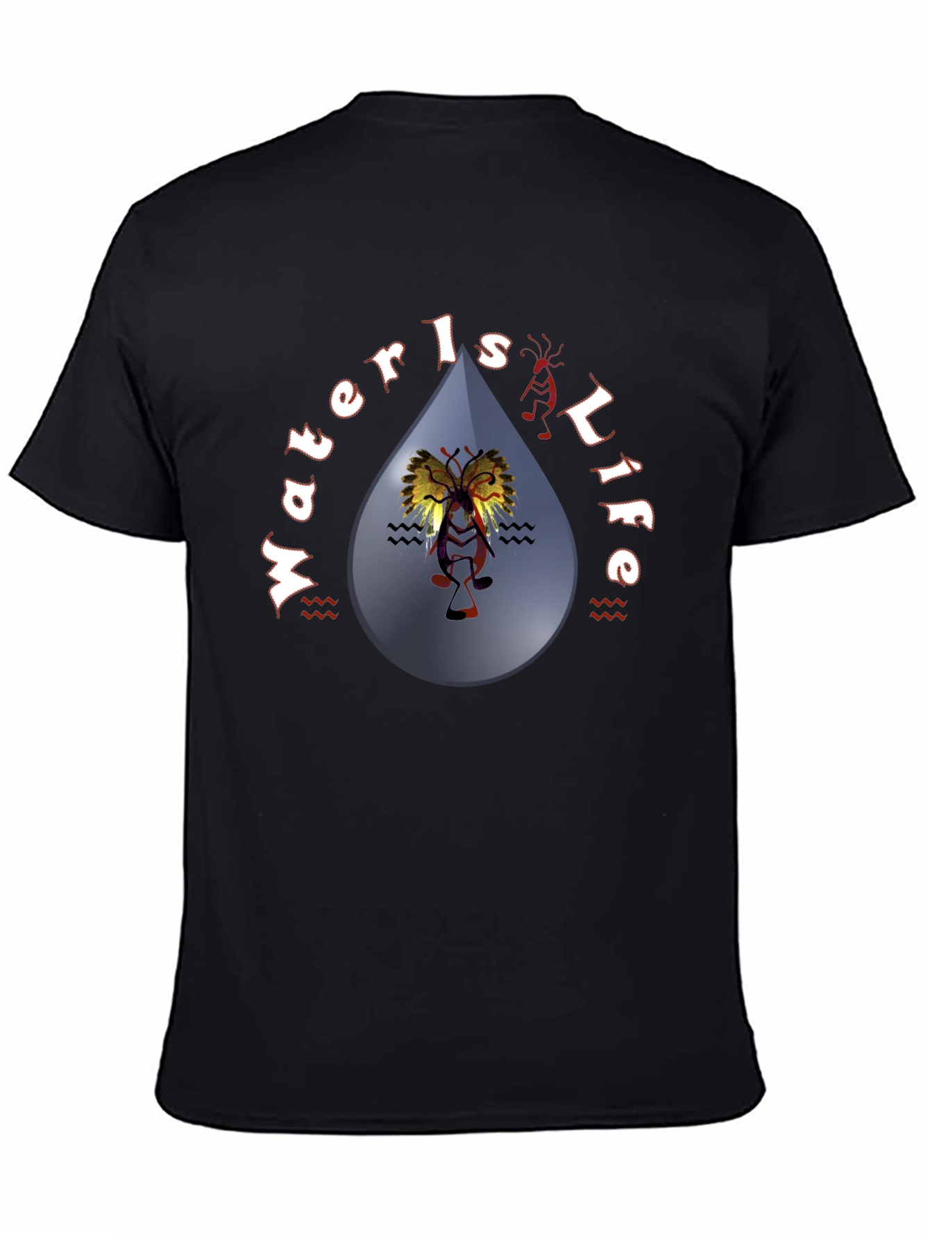 Water is Life Black Graphic Tee