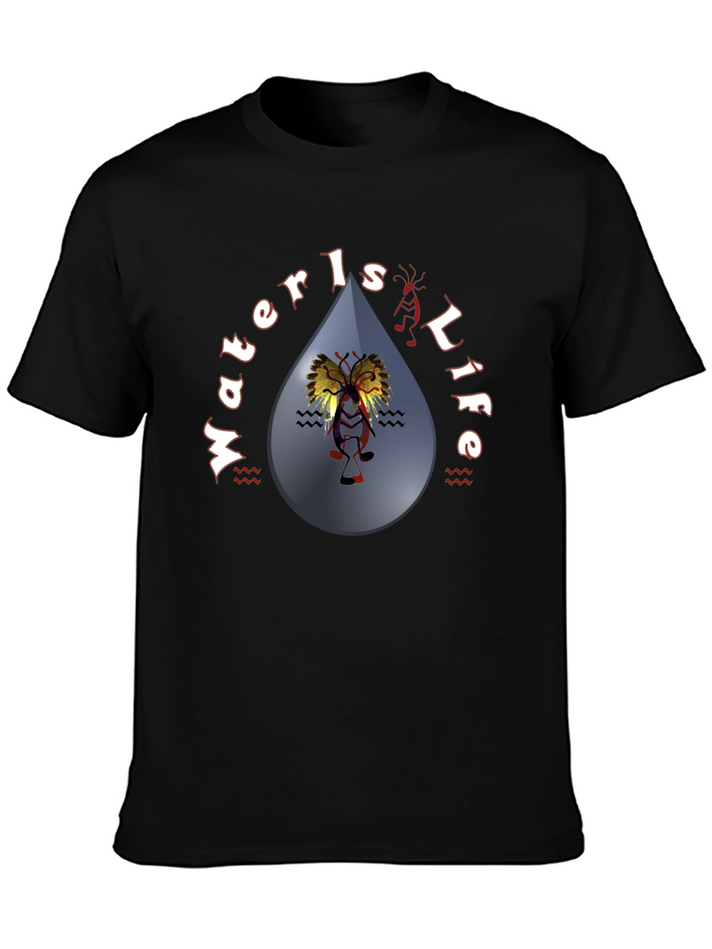 Water is Life Black Graphic Tee