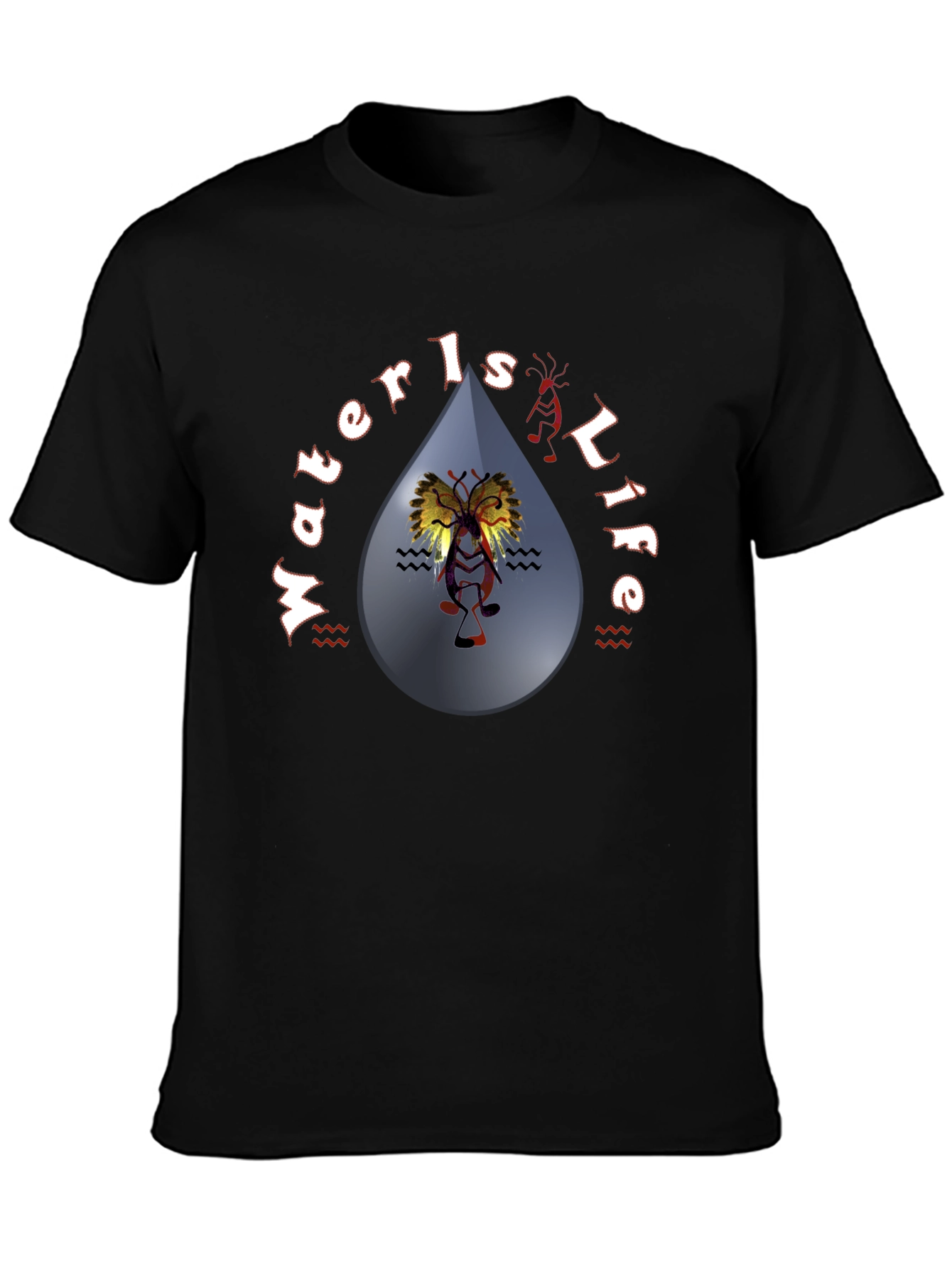 Water is Life Black Graphic Tee