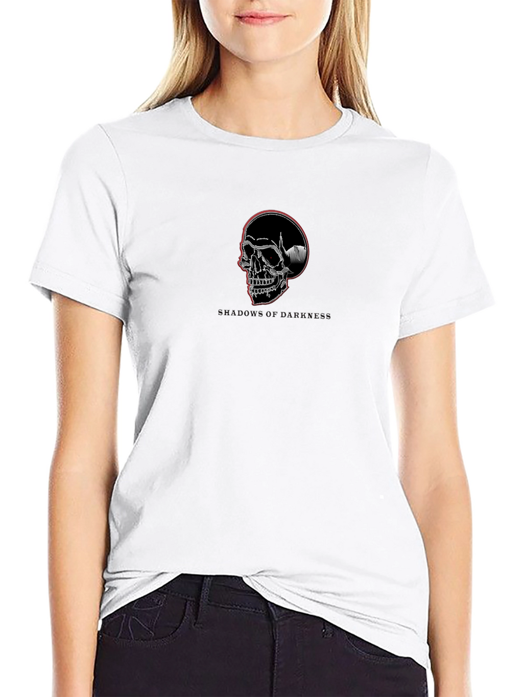 Shadows of Darkness Skull Graphic T-Shirt