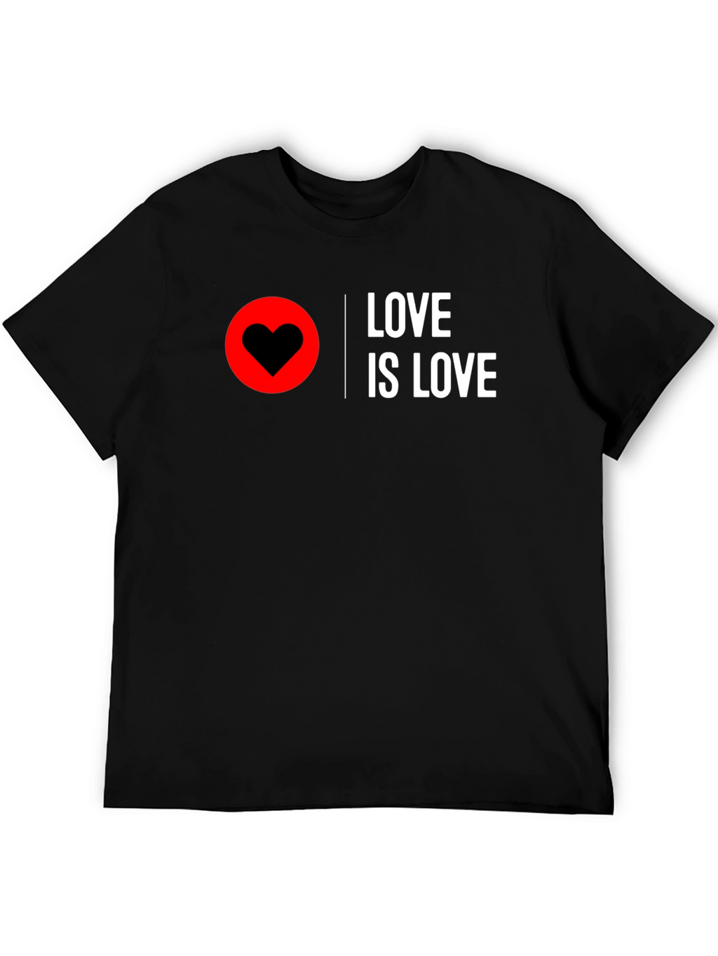 Love Is Love T-Shirt - Black Heart Graphic