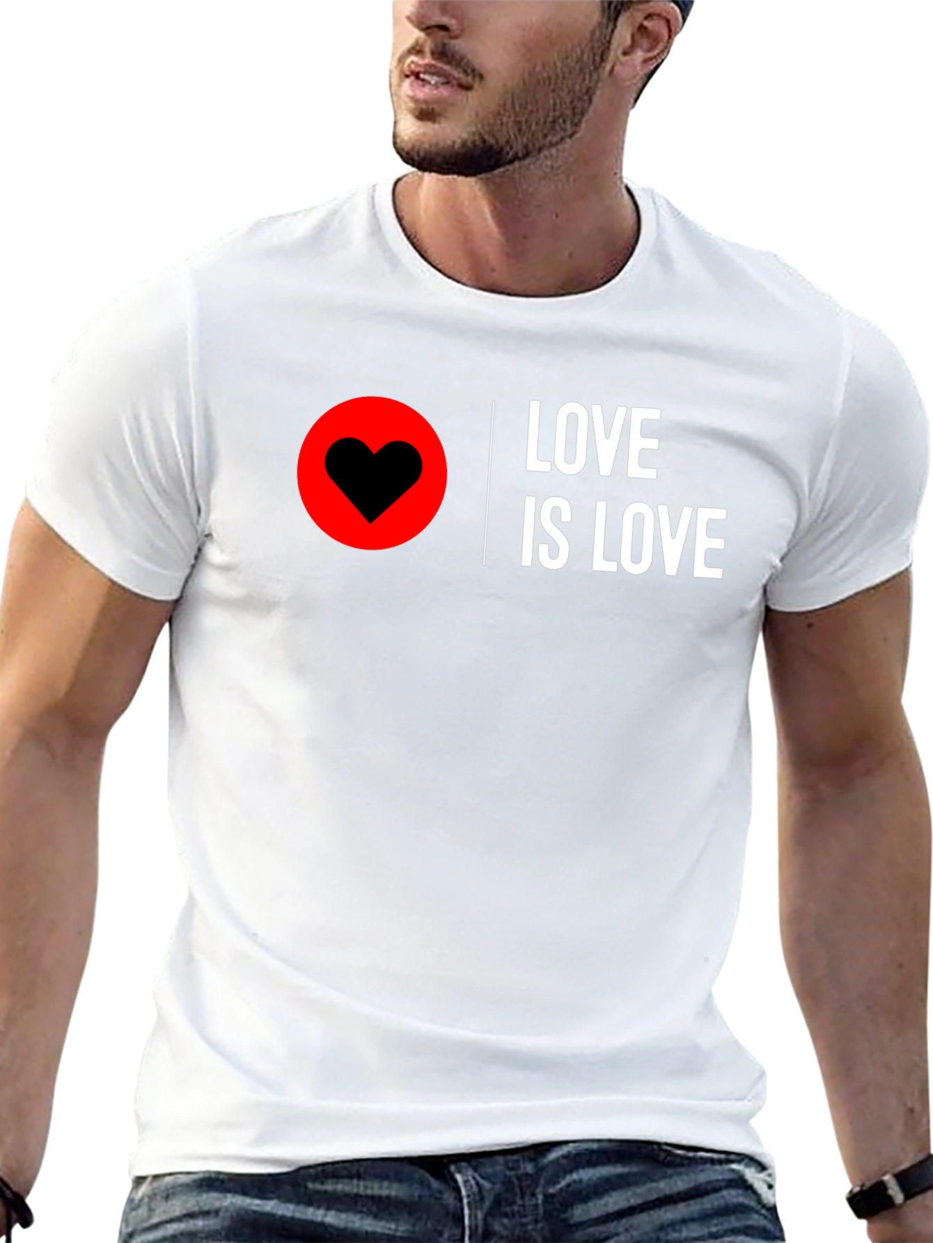 Love Is Love T-Shirt - Black Heart Graphic