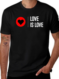 Love Is Love T-Shirt - Black Heart Graphic