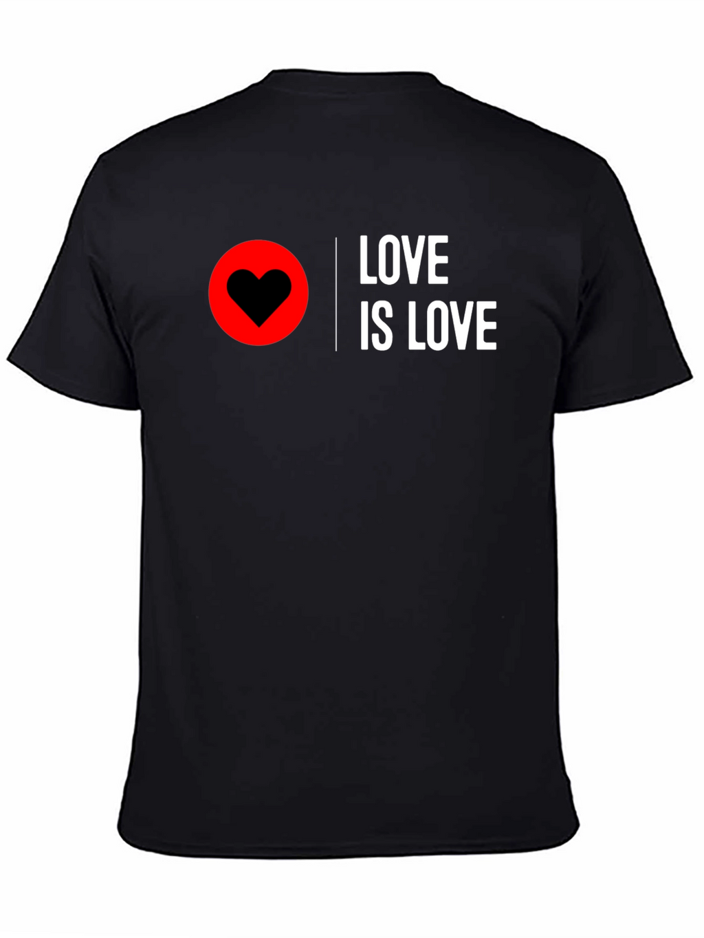 Love Is Love T-Shirt - Black Heart Graphic