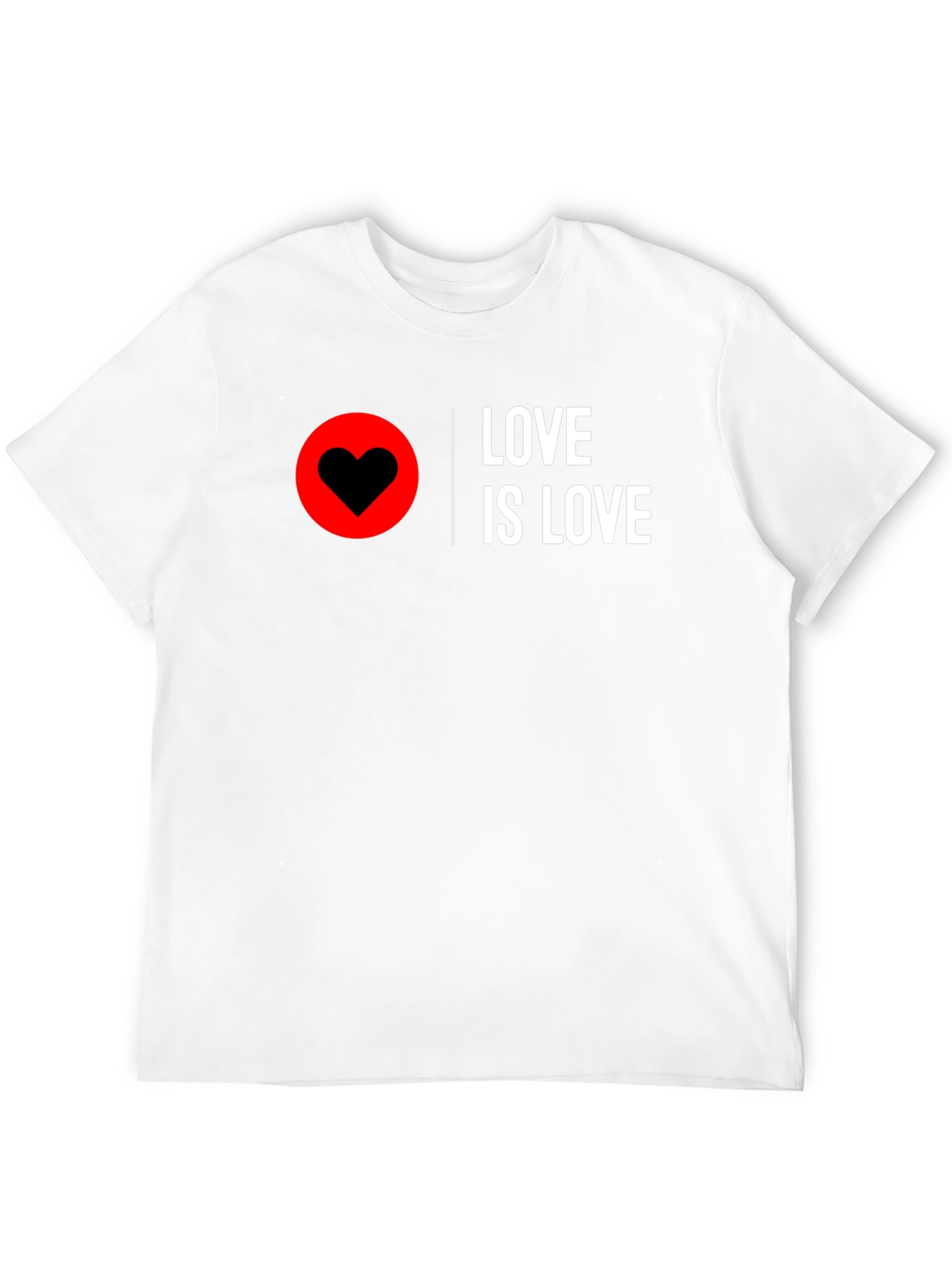 Love Is Love T-Shirt - Black Heart Graphic
