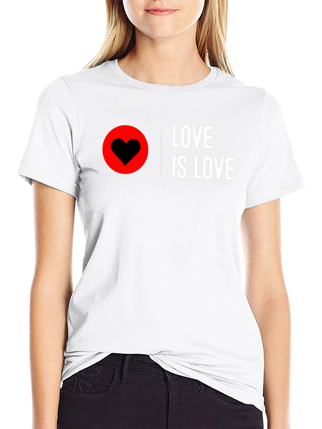 Love Is Love T-Shirt - Black Heart Graphic