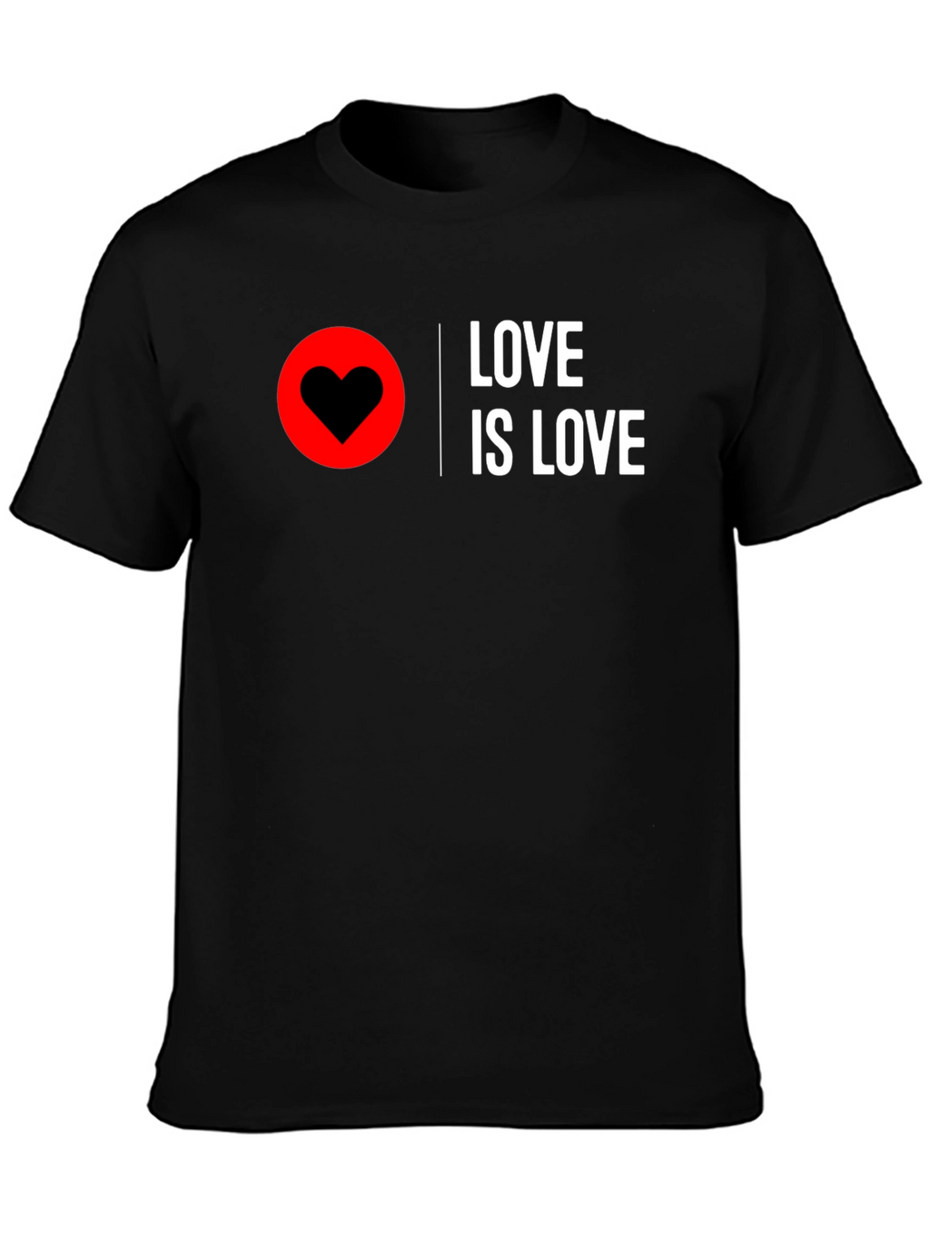 Love Is Love T-Shirt - Black Heart Graphic