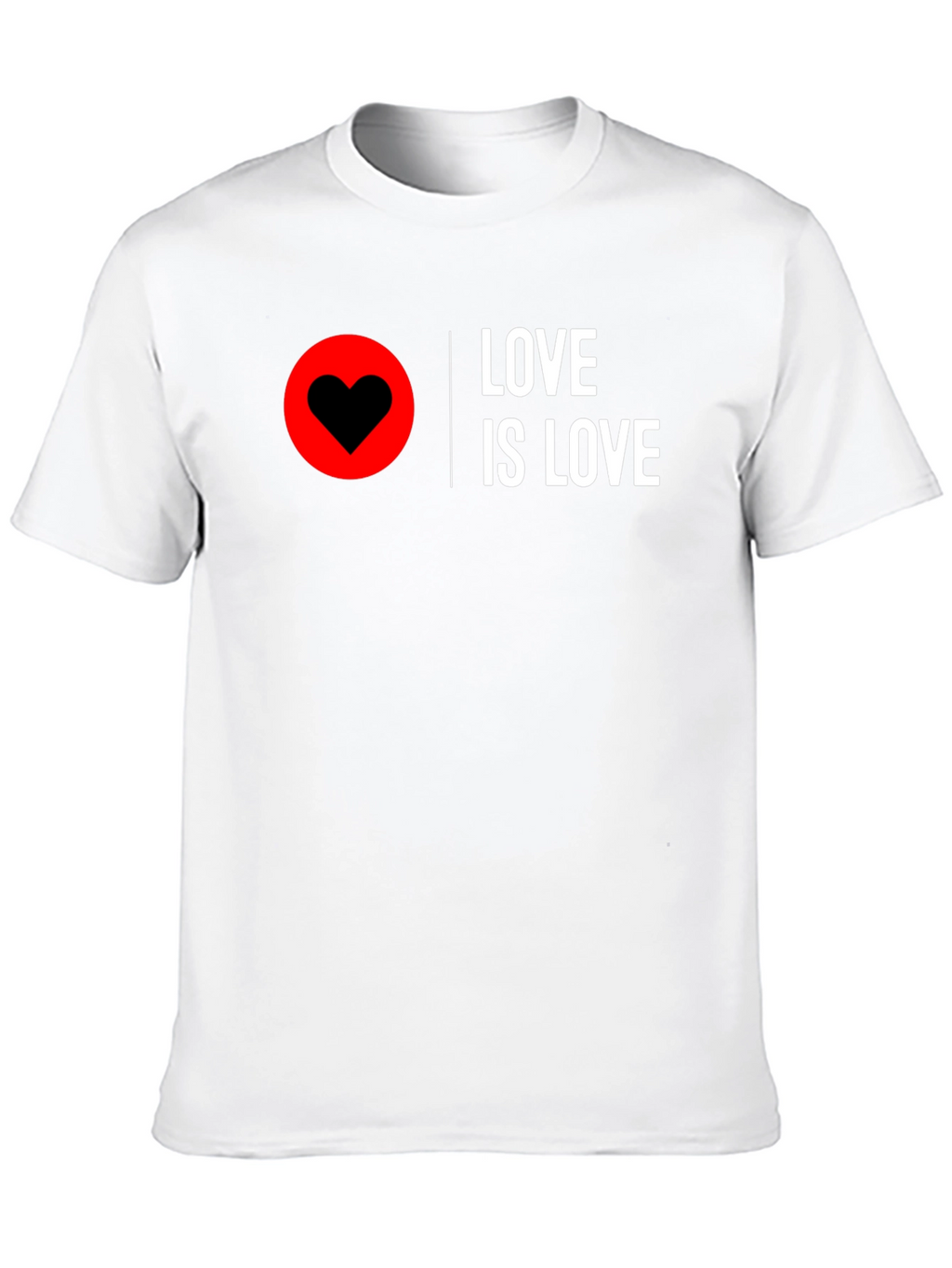 Love Is Love T-Shirt - Black Heart Graphic