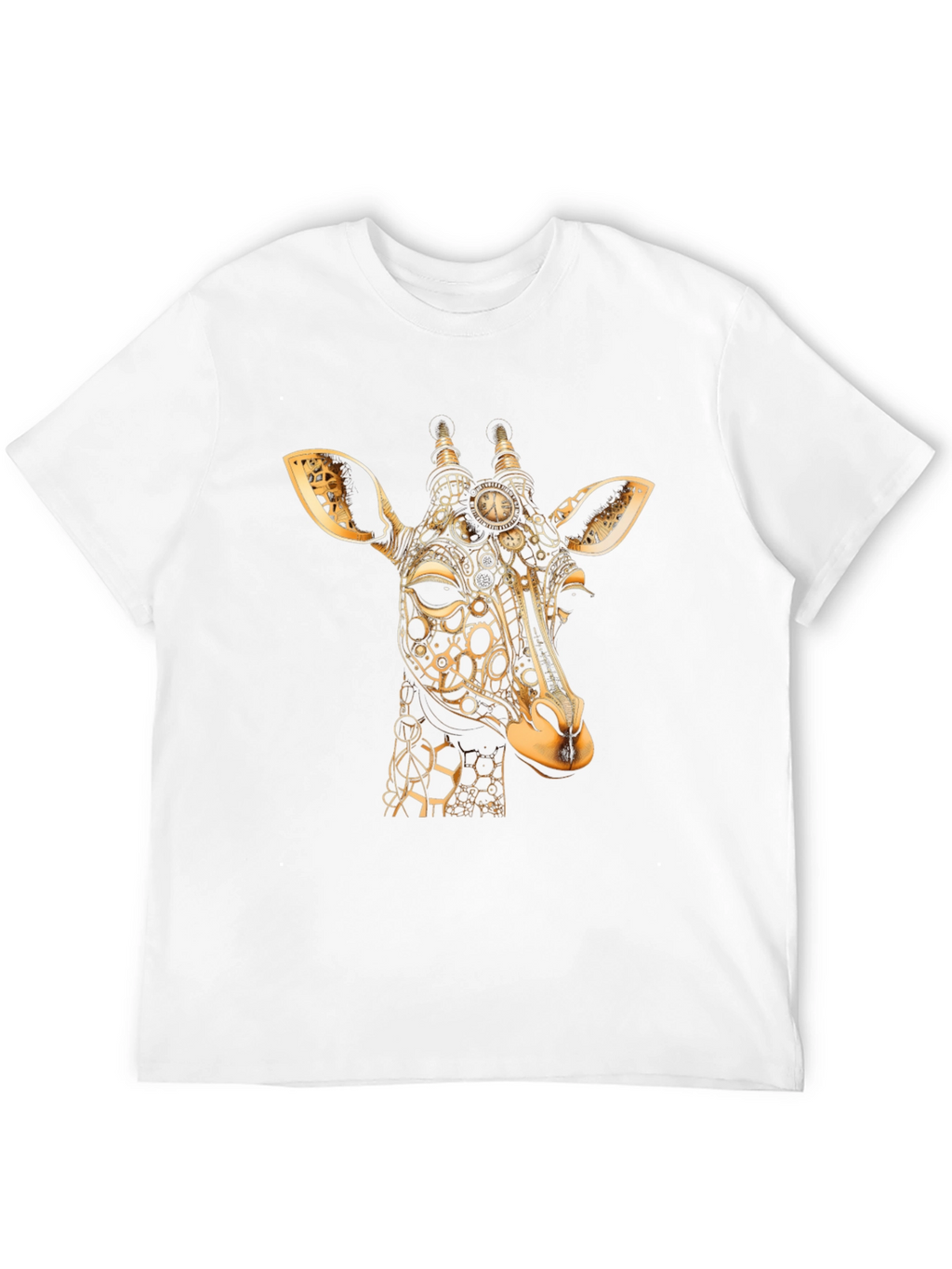 Steampunk Giraffe Black T-Shirt