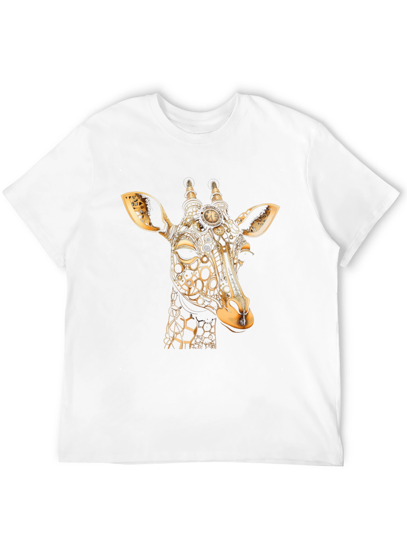 Steampunk Giraffe Black T-Shirt