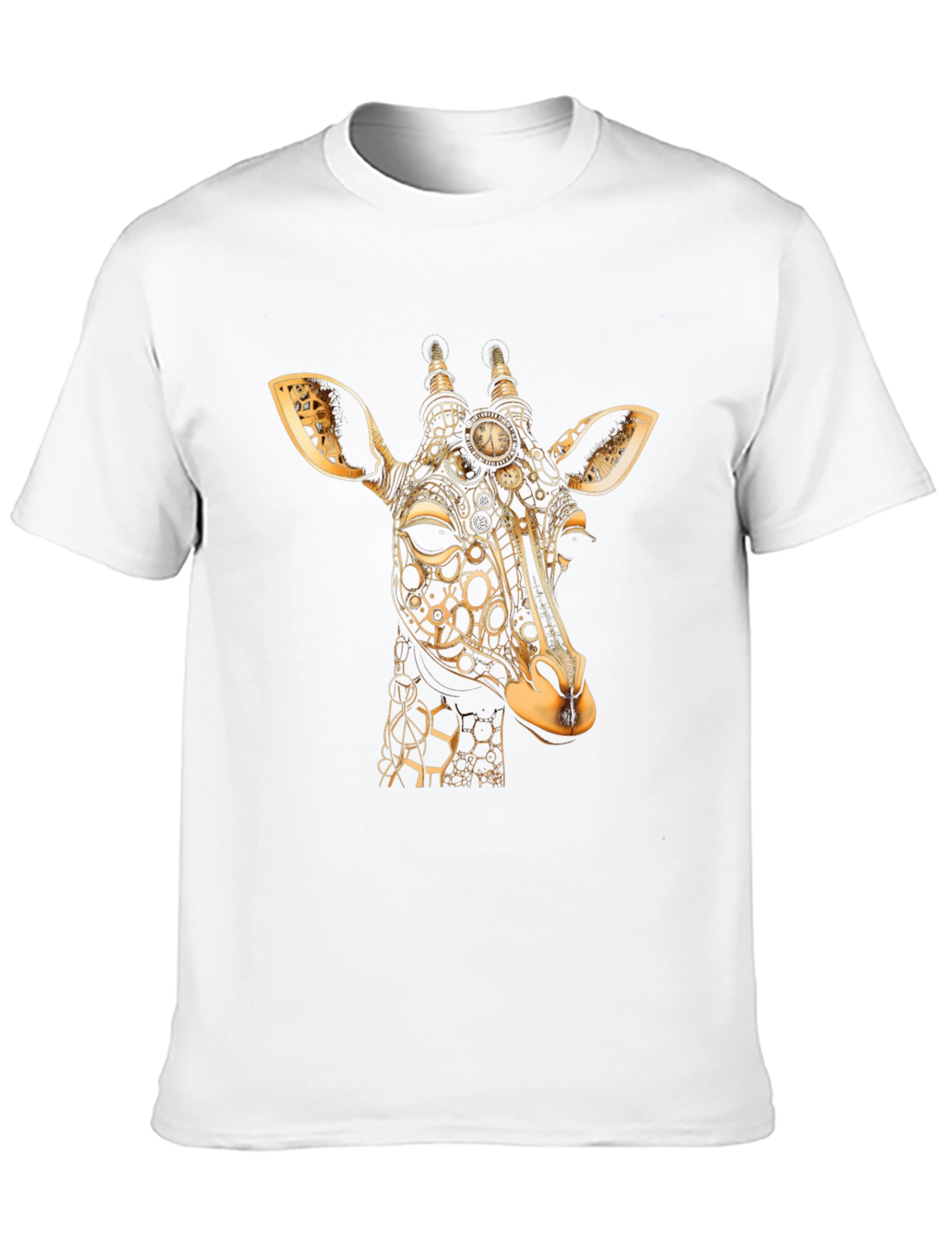 Steampunk Giraffe Black T-Shirt