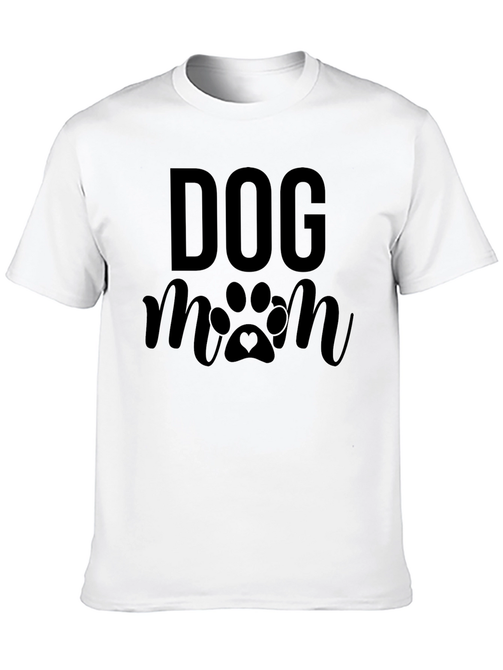 Dog Mom Graphic Tee - Black