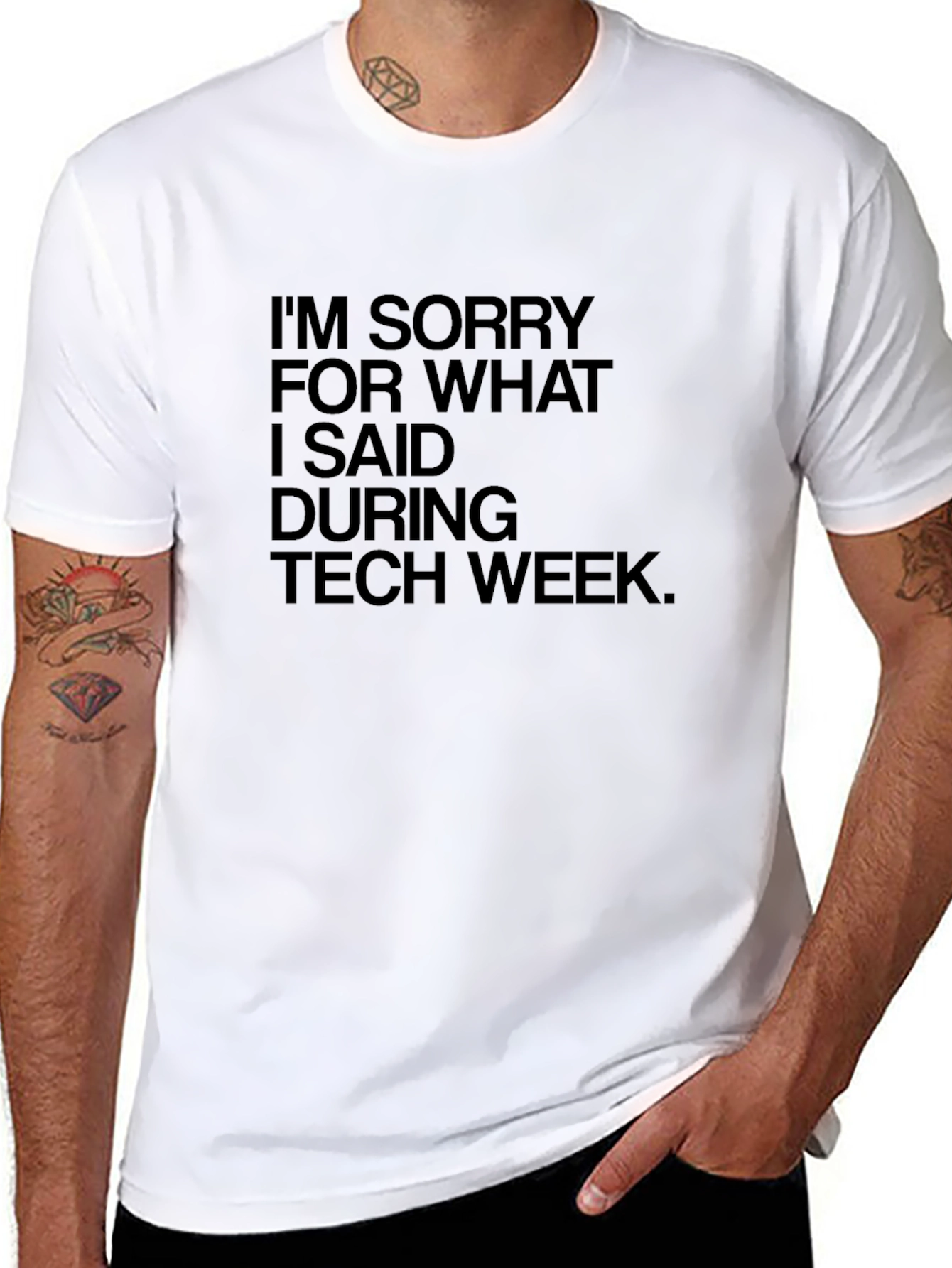 Tech Week Apology T-Shirt - Black