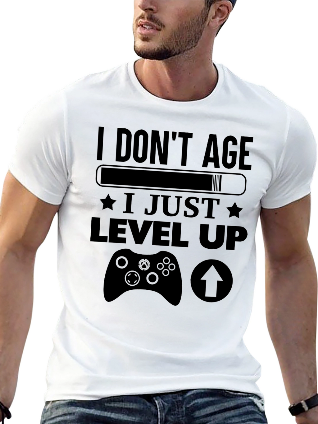 Gamer Level Up Black T-Shirt
