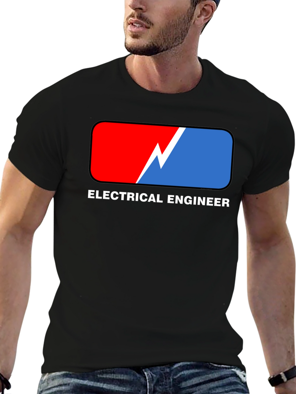 Electrical Engineer T-Shirt: Red & Blue Design