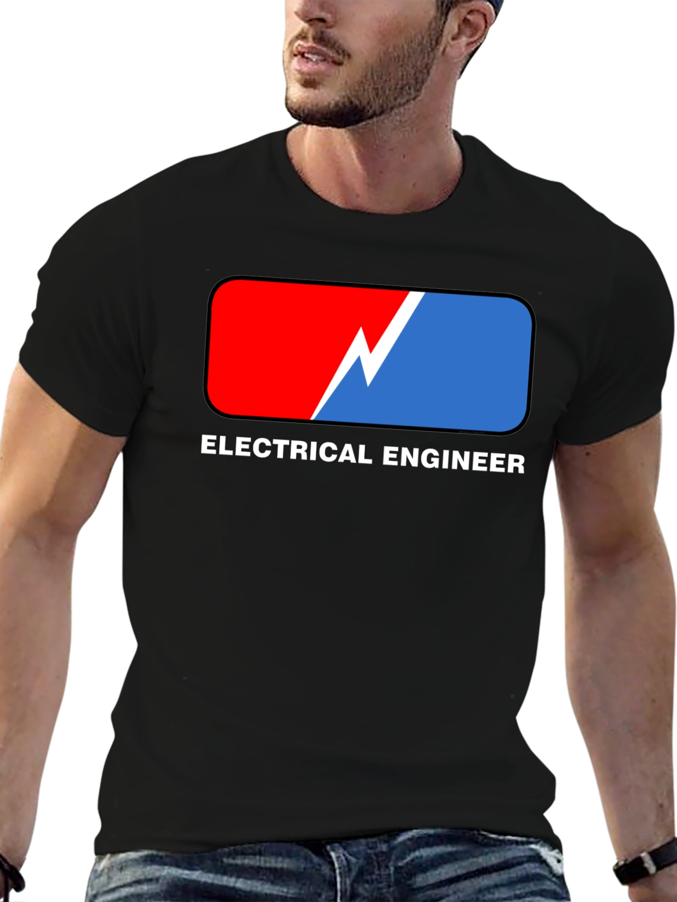 Electrical Engineer T-Shirt: Red & Blue Design