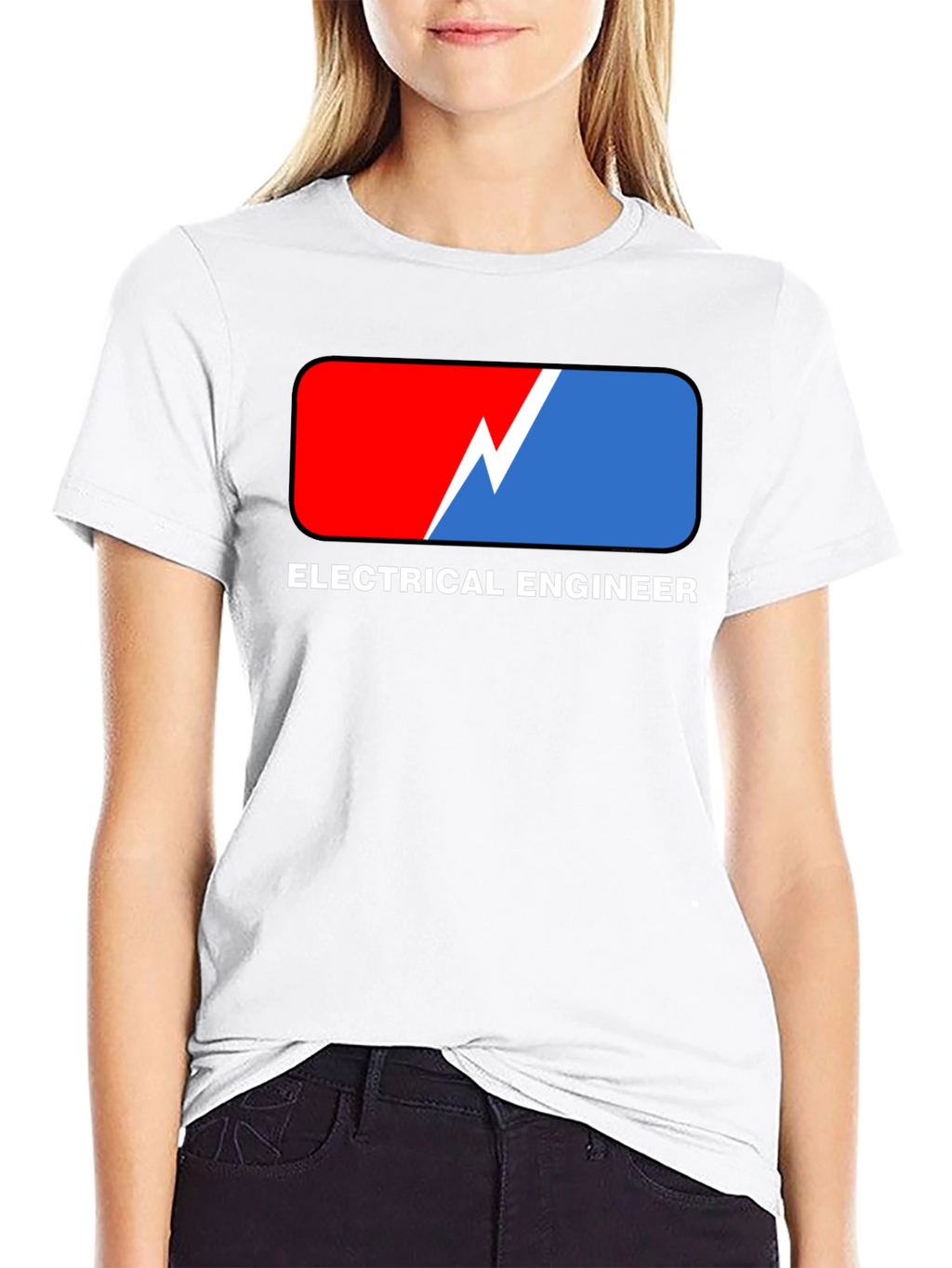 Electrical Engineer T-Shirt: Red & Blue Design