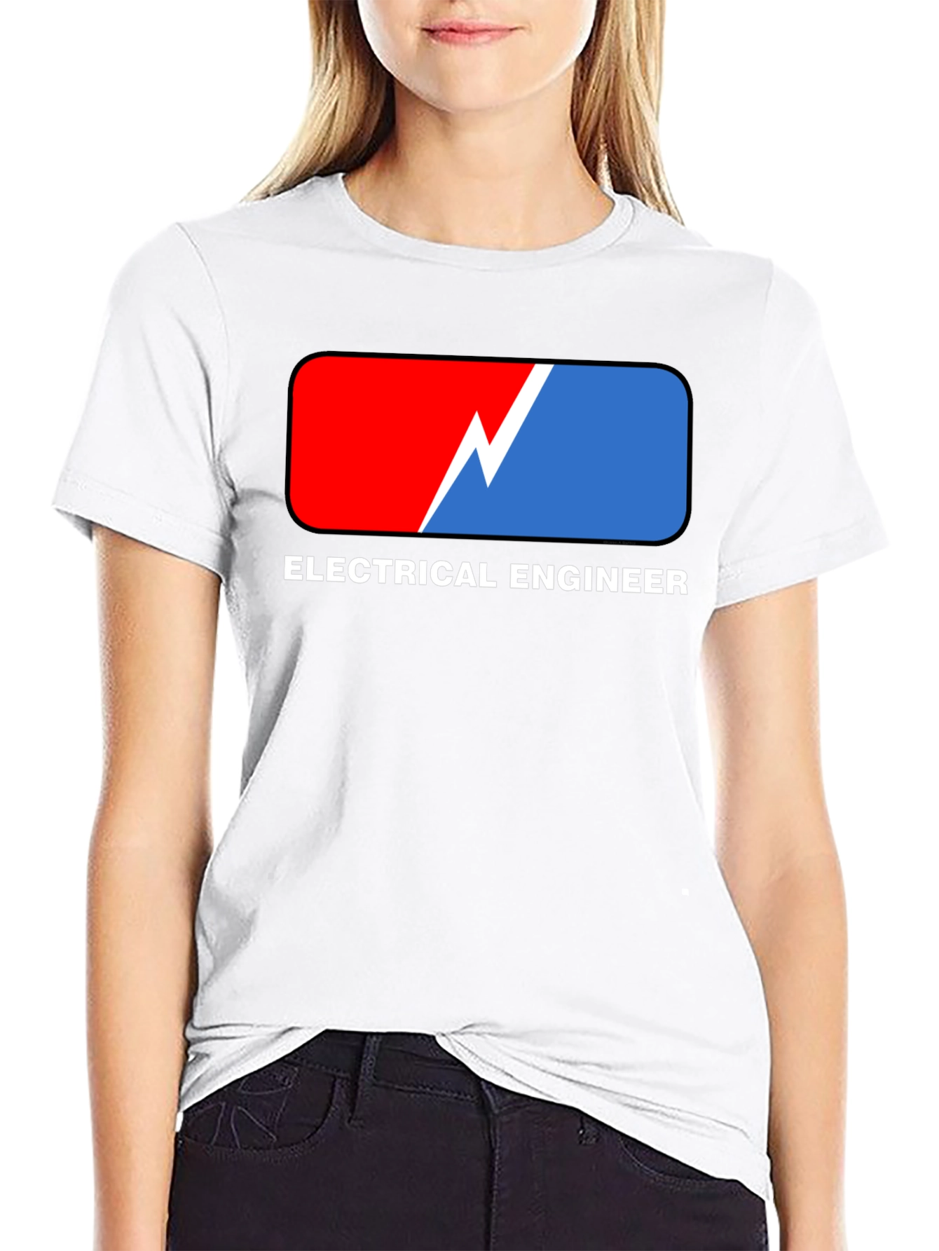 Electrical Engineer T-Shirt: Red & Blue Design
