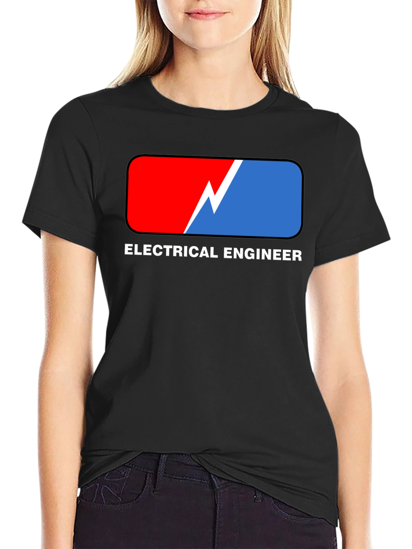 Electrical Engineer T-Shirt: Red & Blue Design