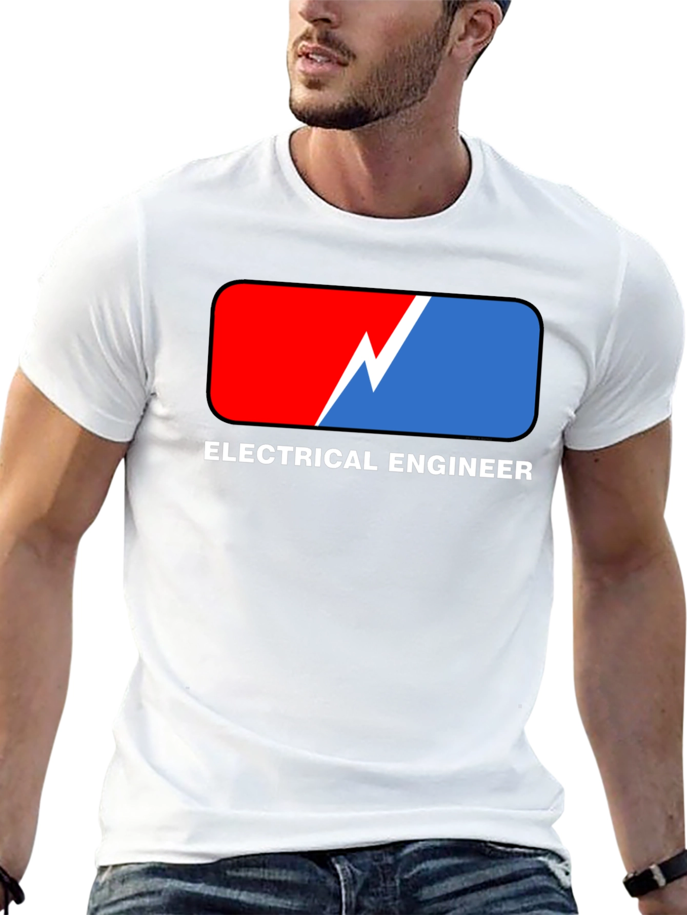 Electrical Engineer T-Shirt: Red & Blue Design