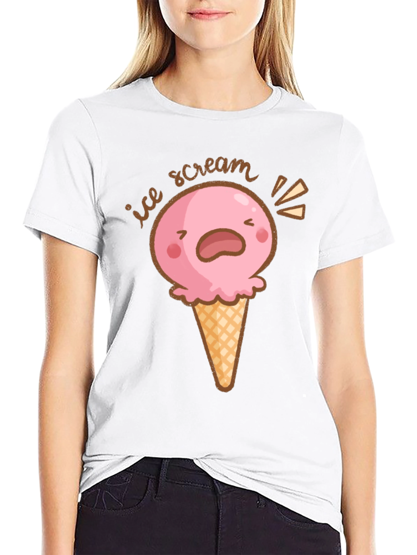 Ice Scream T-Shirt - Funny Cartoon Graphic Tee