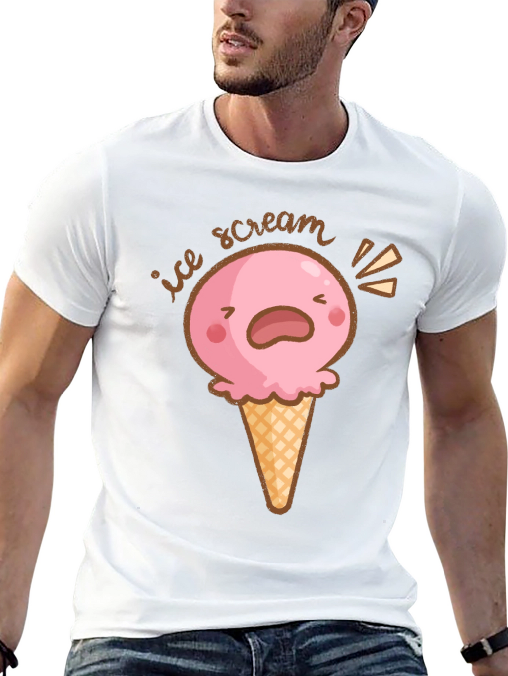 Ice Scream T-Shirt - Funny Cartoon Graphic Tee