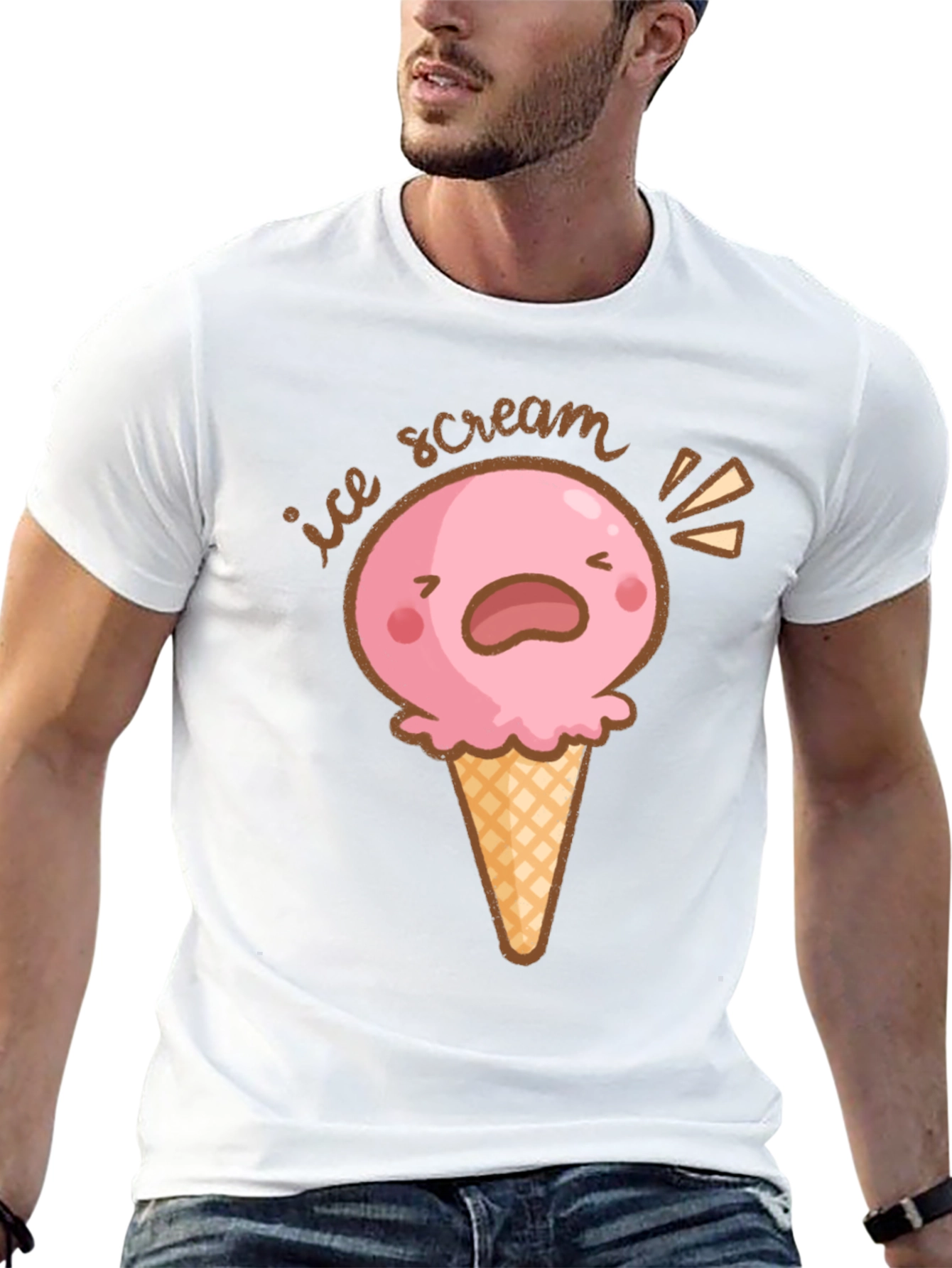 Ice Scream T-Shirt - Funny Cartoon Graphic Tee