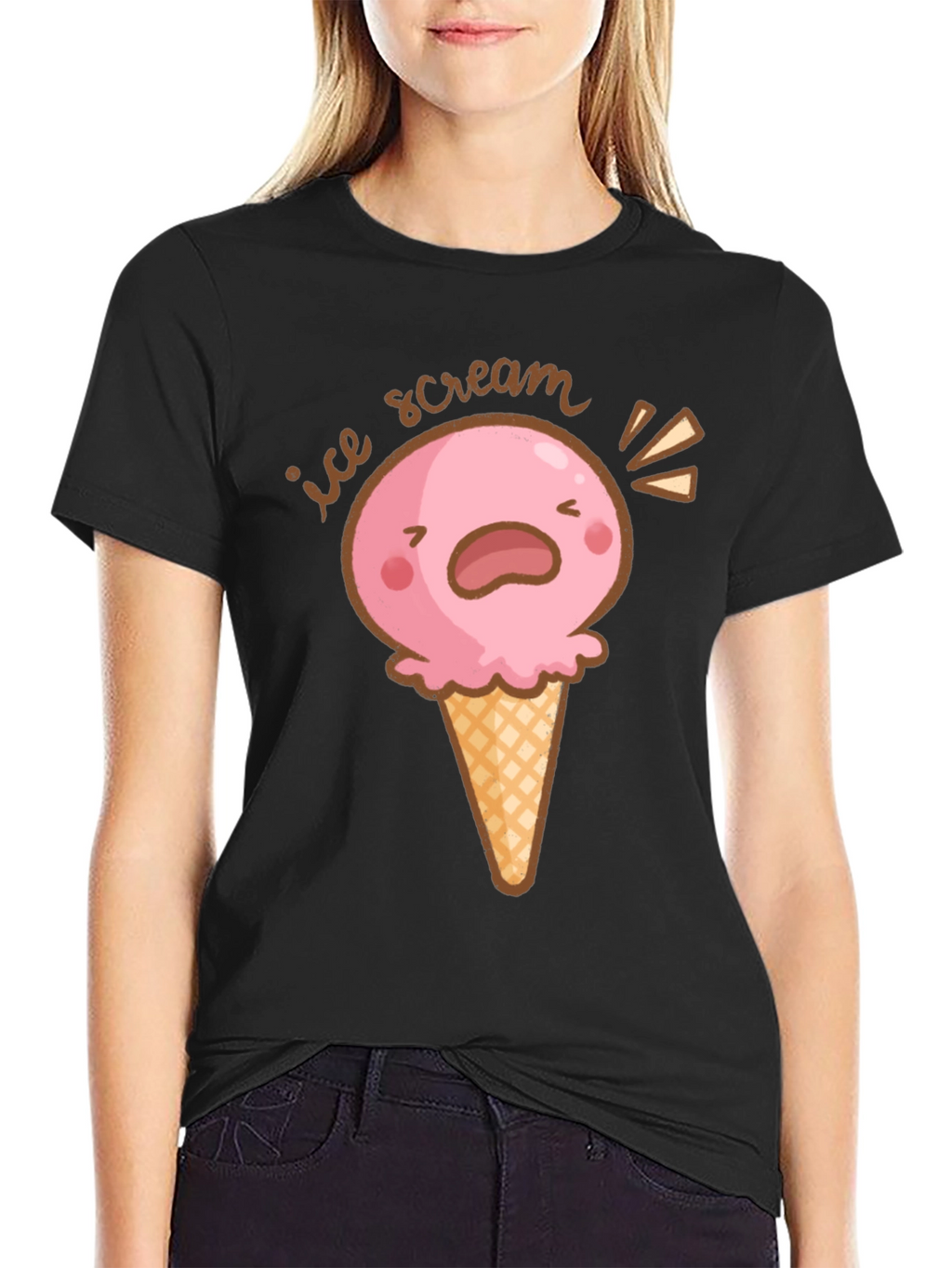 Ice Scream T-Shirt - Funny Cartoon Graphic Tee