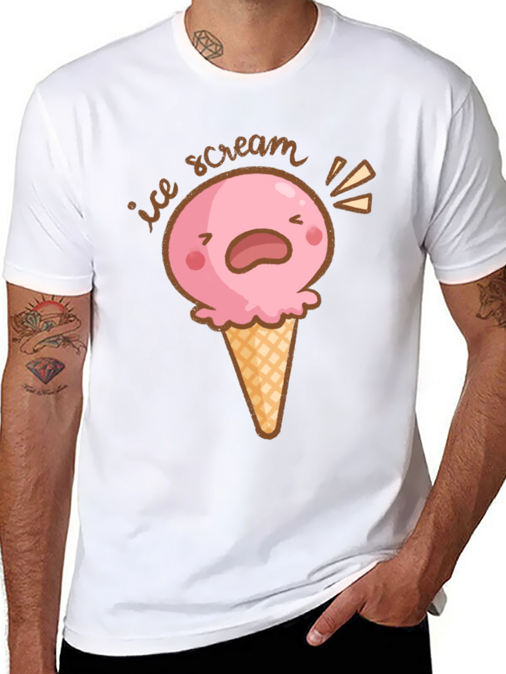 Ice Scream T-Shirt - Funny Cartoon Graphic Tee
