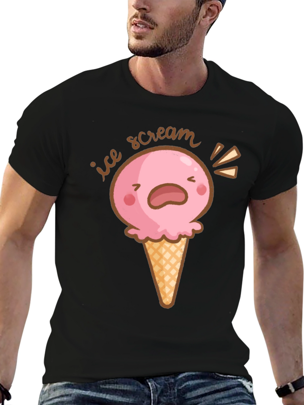 Ice Scream T-Shirt - Funny Cartoon Graphic Tee
