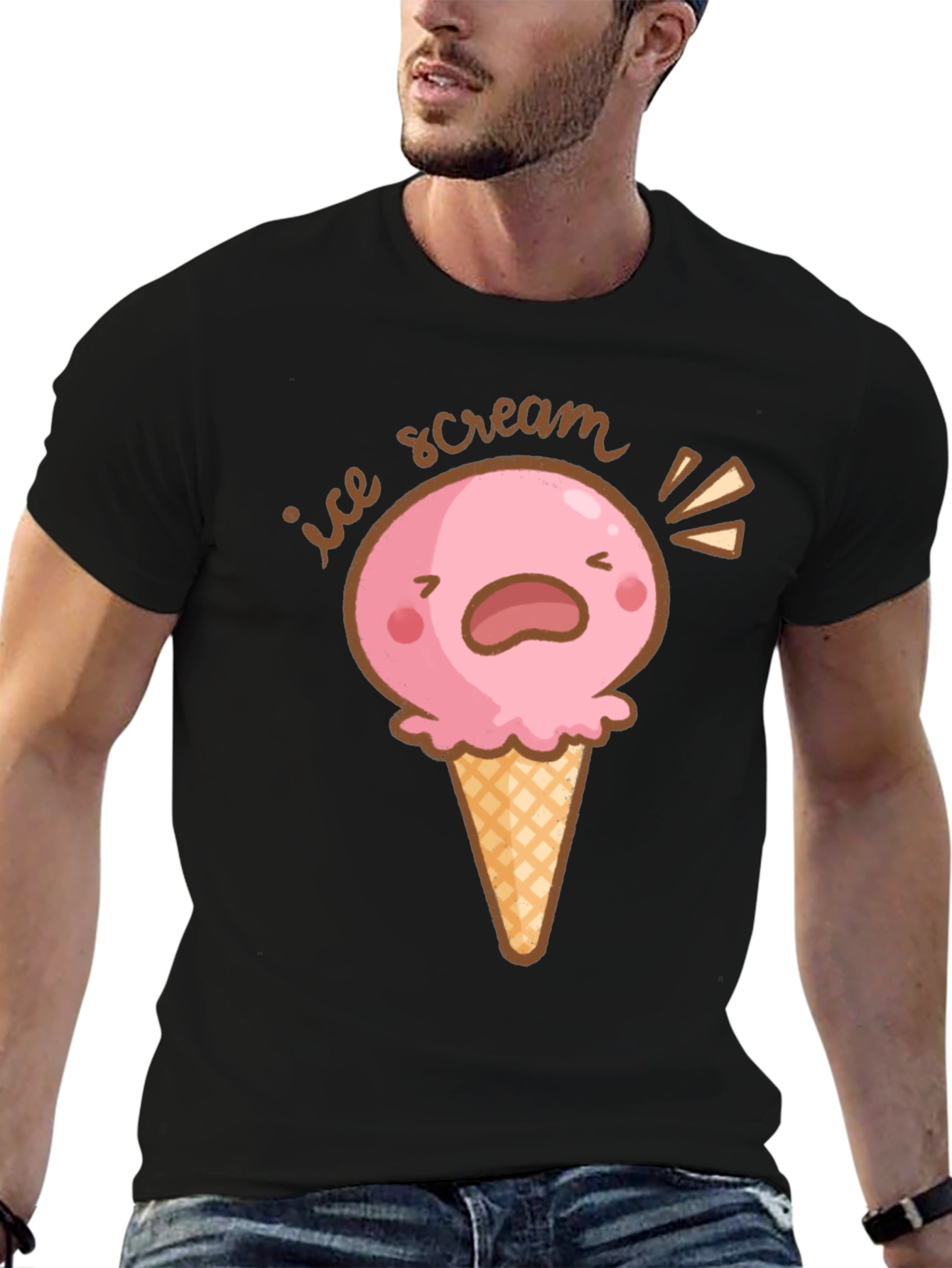 Ice Scream T-Shirt - Funny Cartoon Graphic Tee
