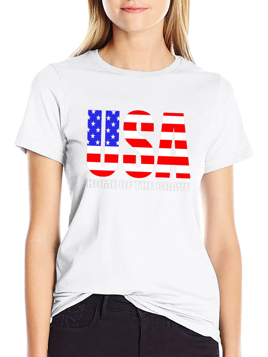 Patriotic USA Flag Graphic T-Shirt