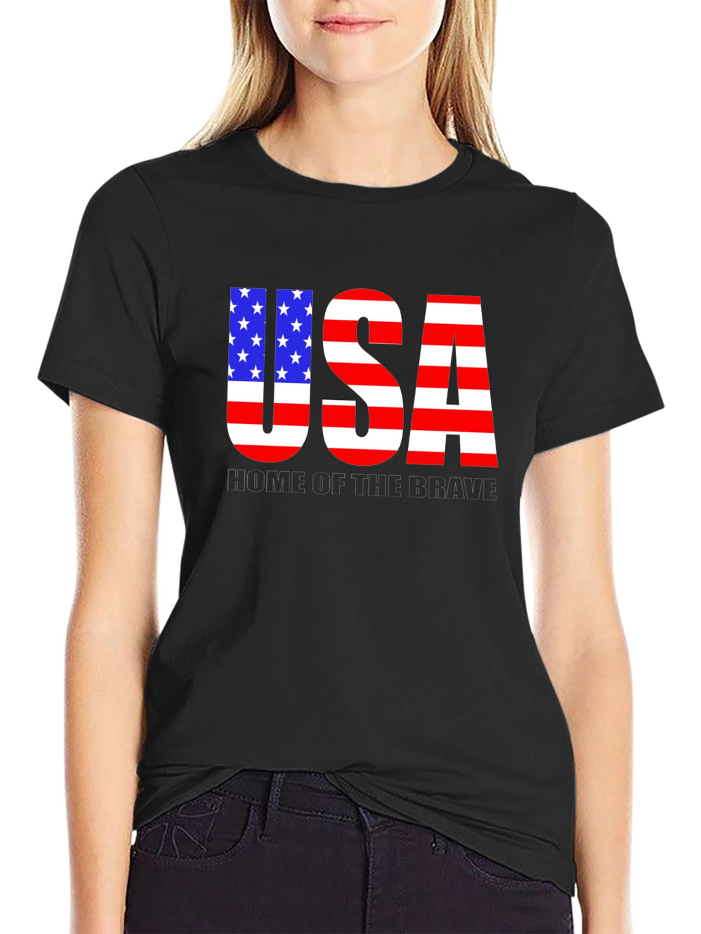 Patriotic USA Flag Graphic T-Shirt