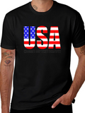 Patriotic USA Flag Graphic T-Shirt