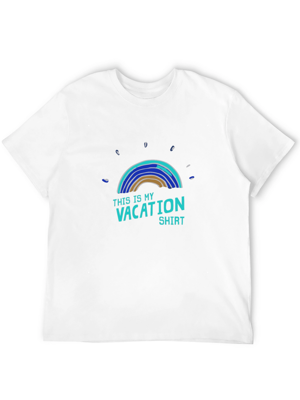 Vacation Shirt - Mens Black Cotton Graphic Tee