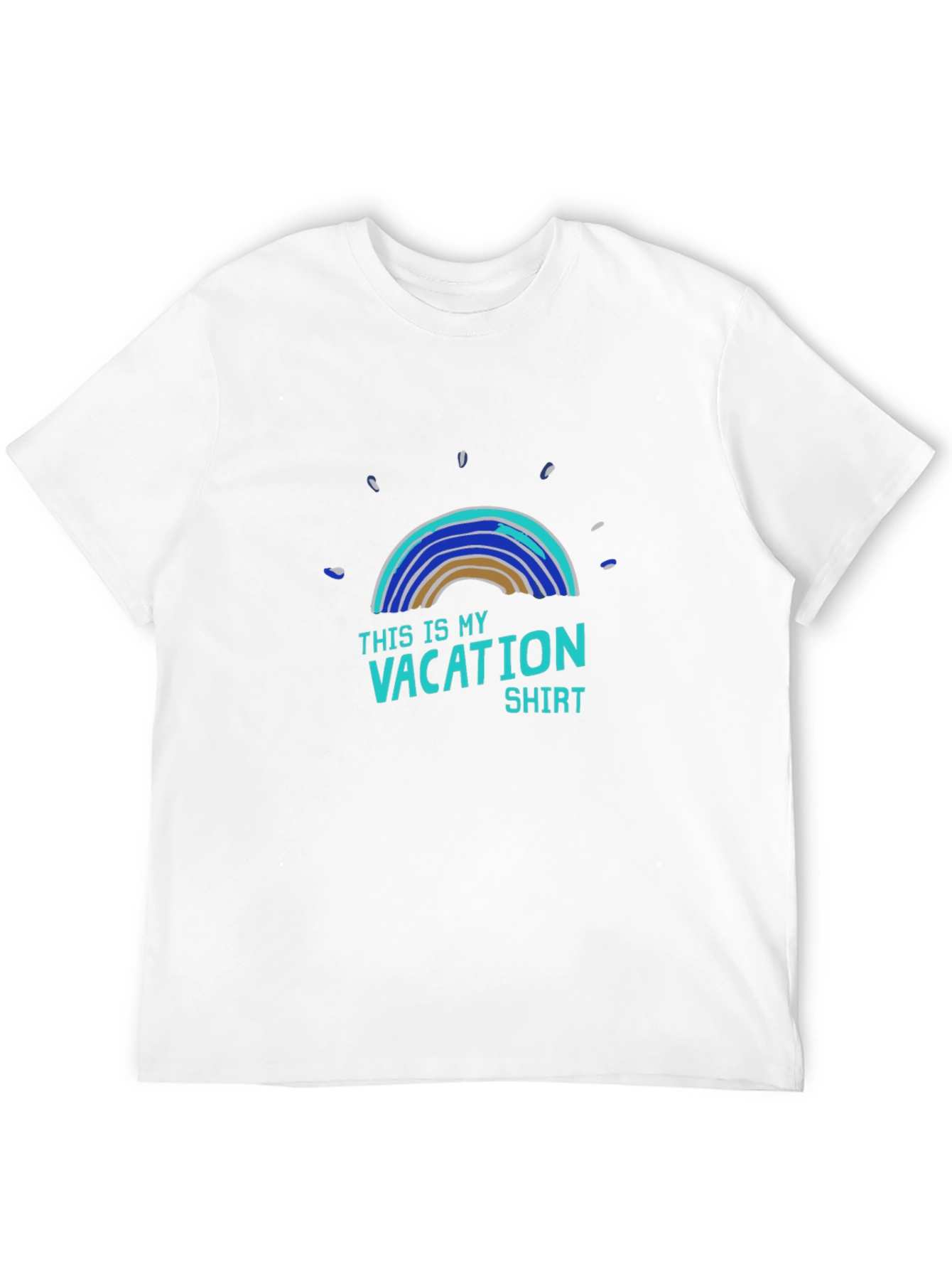 Vacation Shirt - Mens Black Cotton Graphic Tee