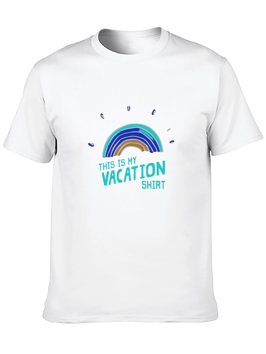 Vacation Shirt - Mens Black Cotton Graphic Tee