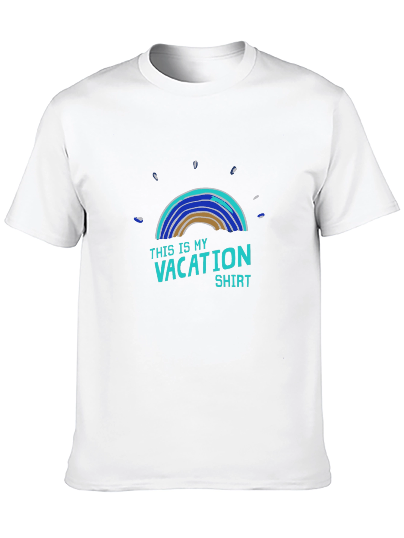 Vacation Shirt - Mens Black Cotton Graphic Tee