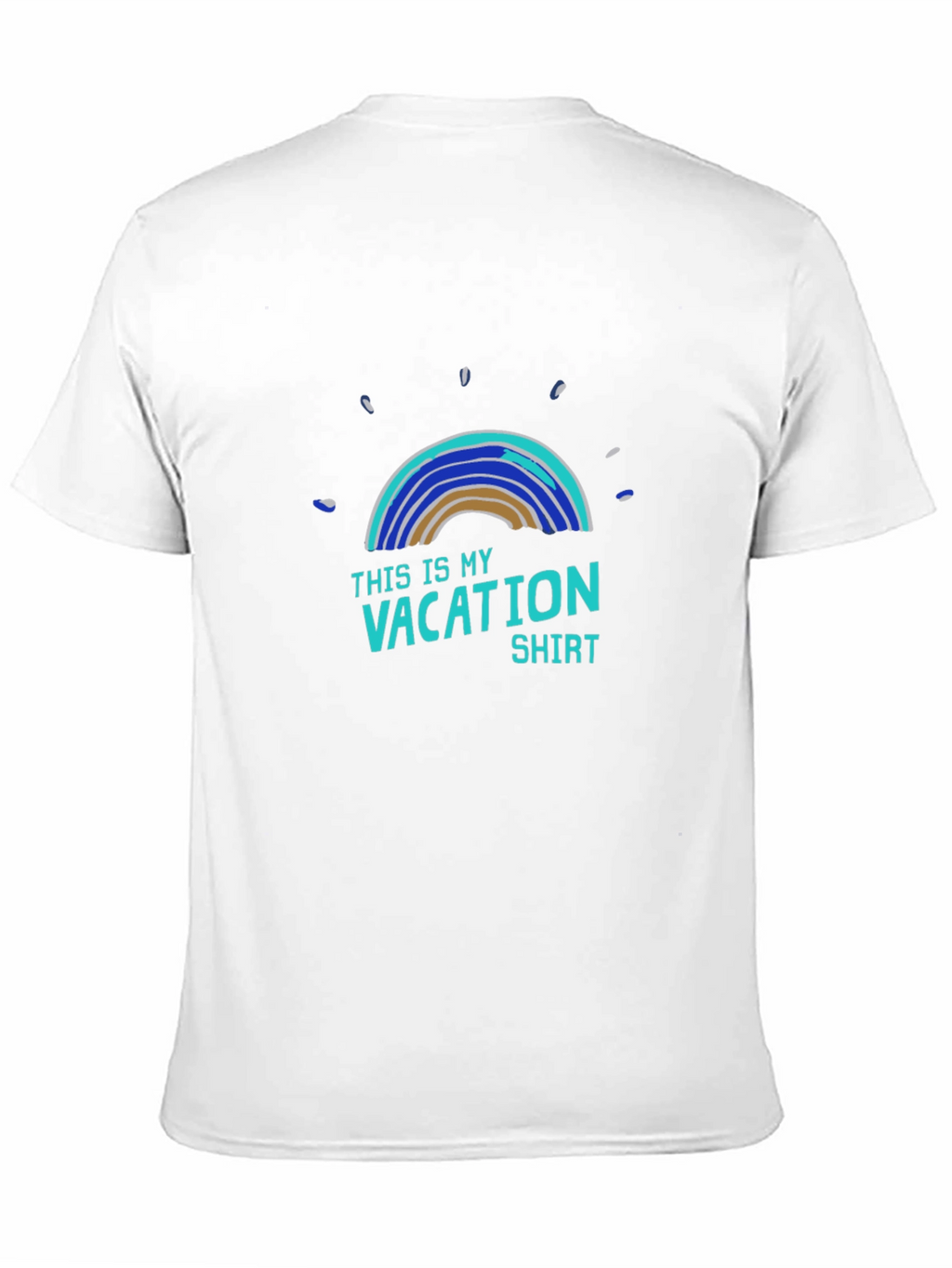 Vacation Shirt - Mens Black Cotton Graphic Tee